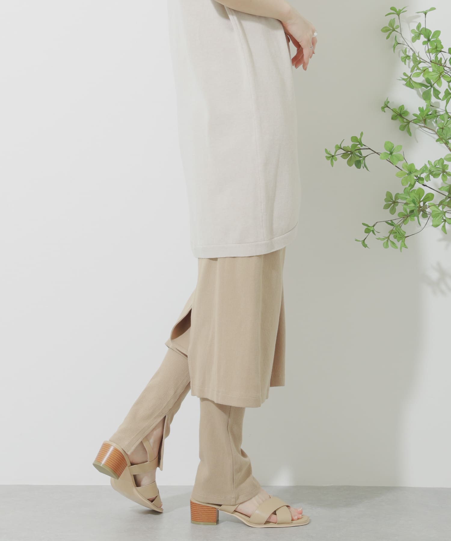 カットスカートレギンス BEIGE one