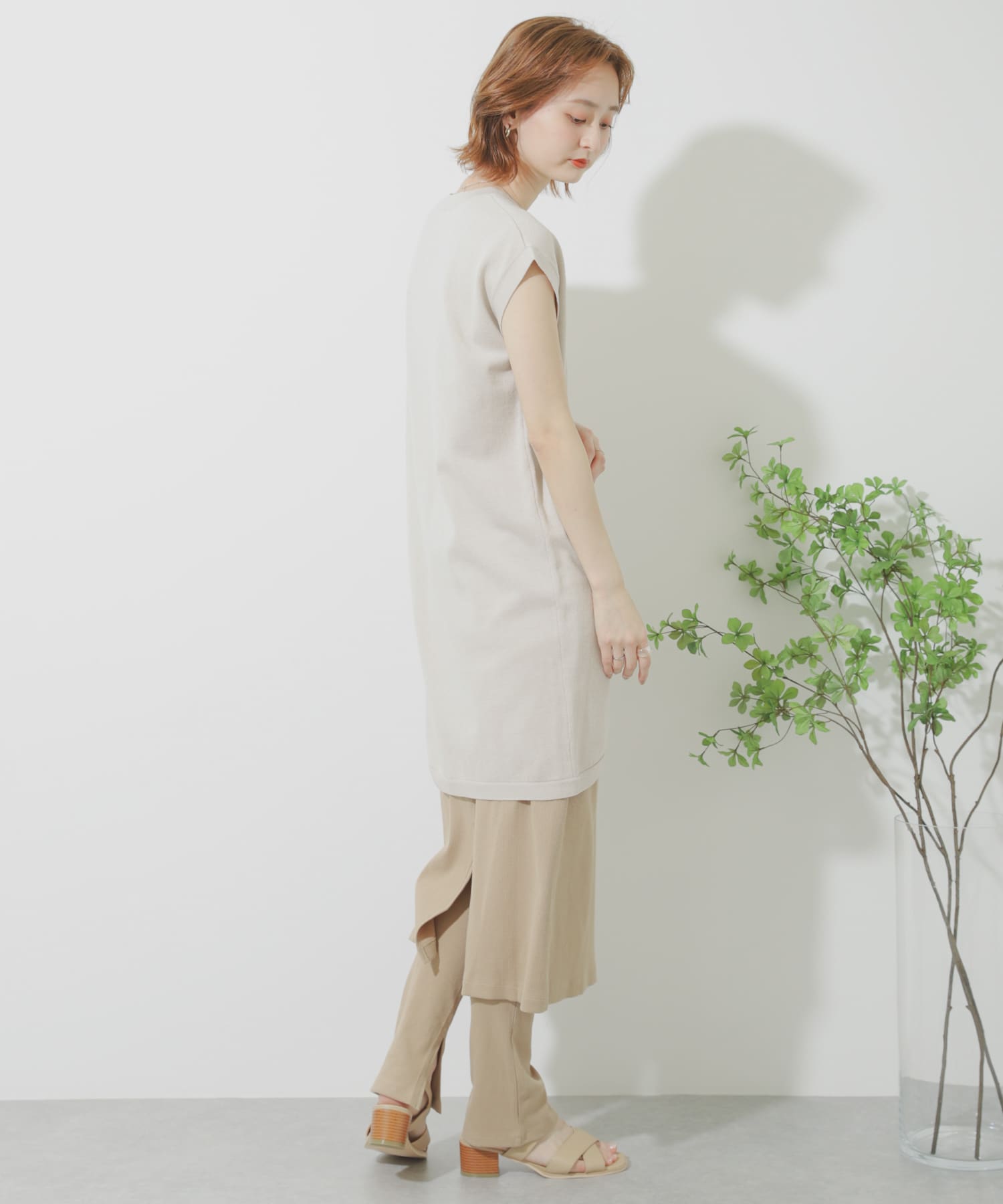 カットスカートレギンス BEIGE one