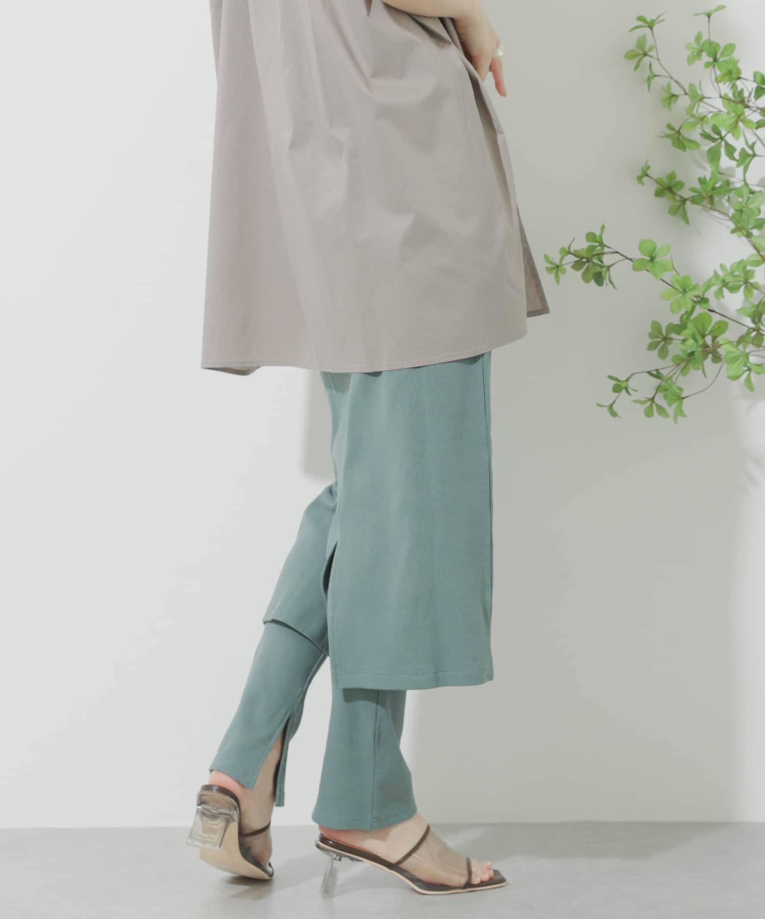 カットスカートレギンス GREEN one