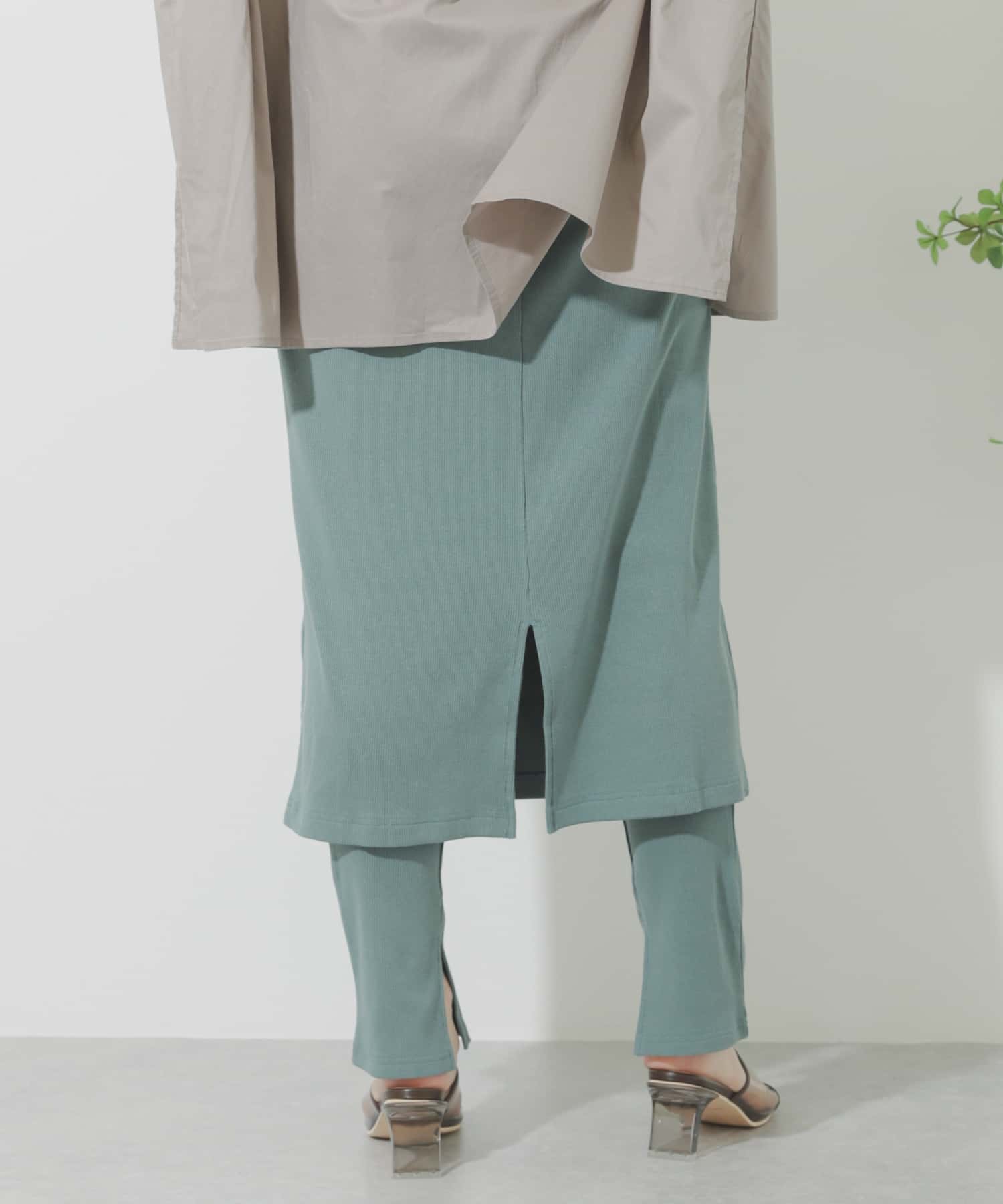 カットスカートレギンス GREEN one