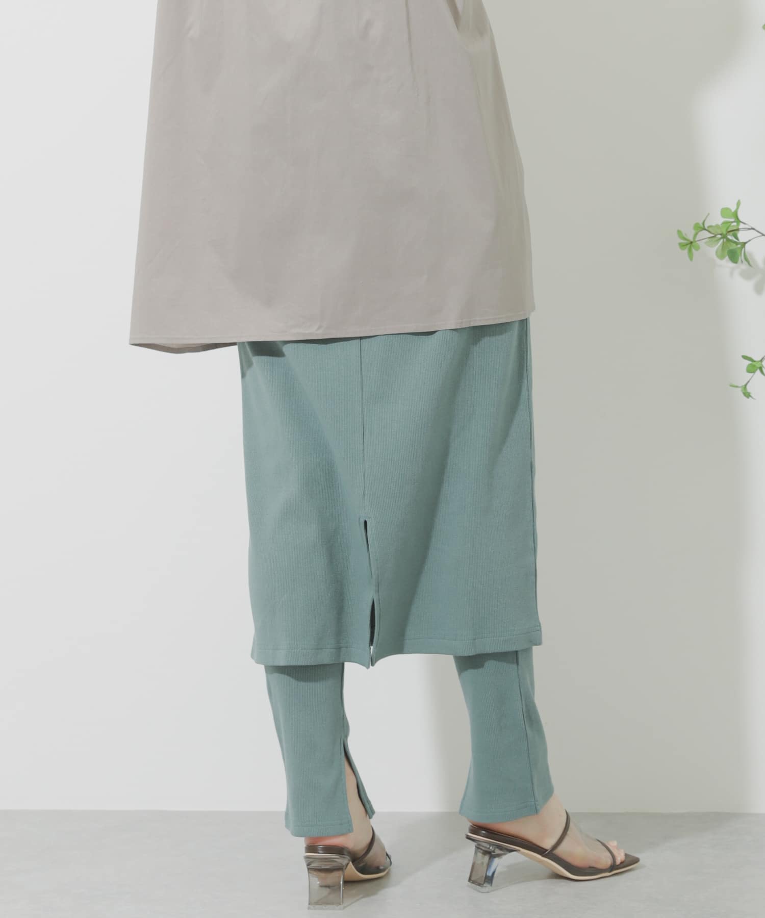 カットスカートレギンス GREEN one