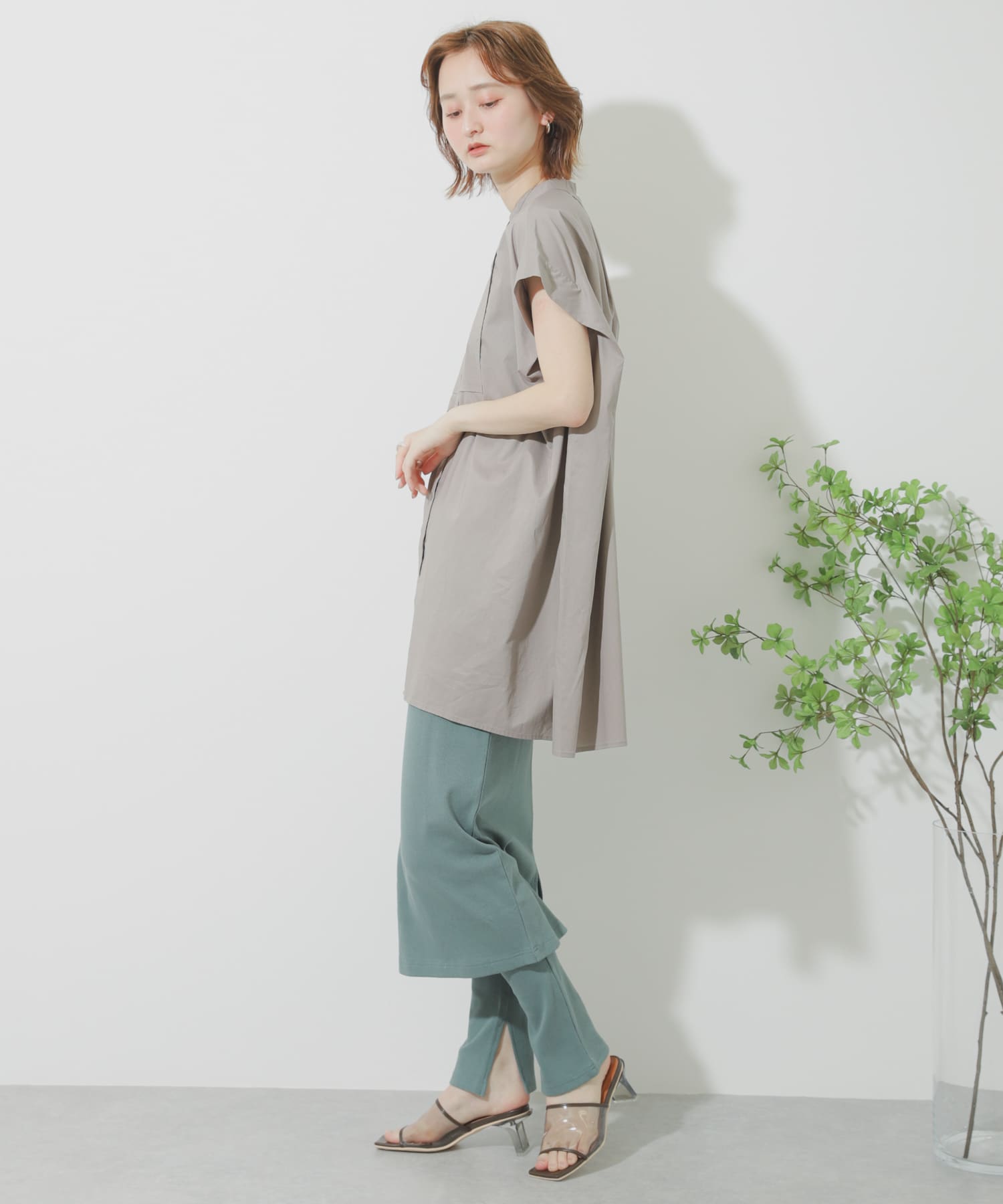 カットスカートレギンス GREEN one