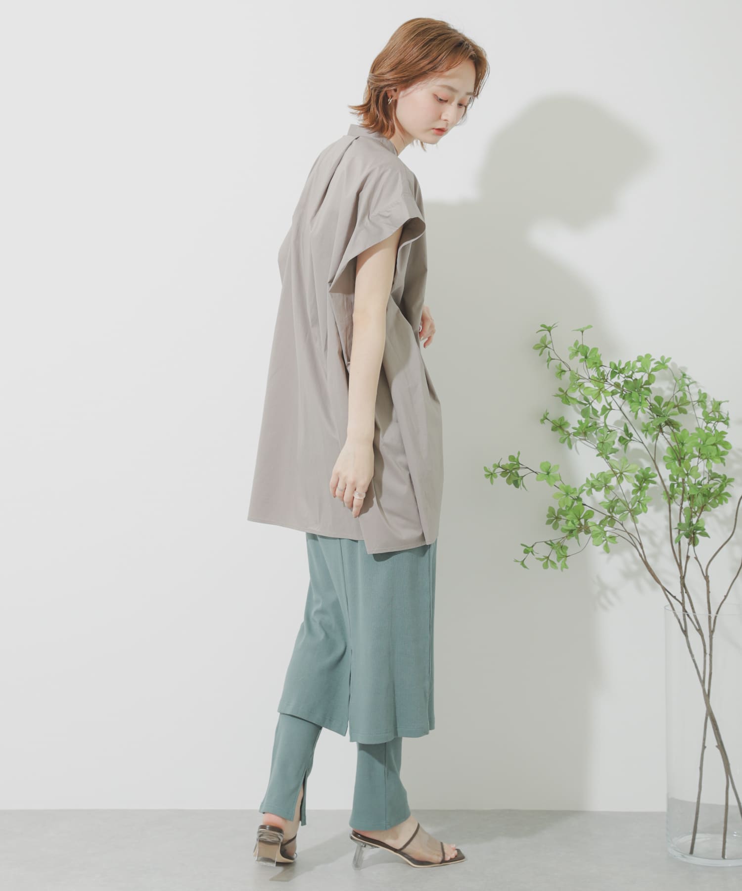 カットスカートレギンス GREEN one