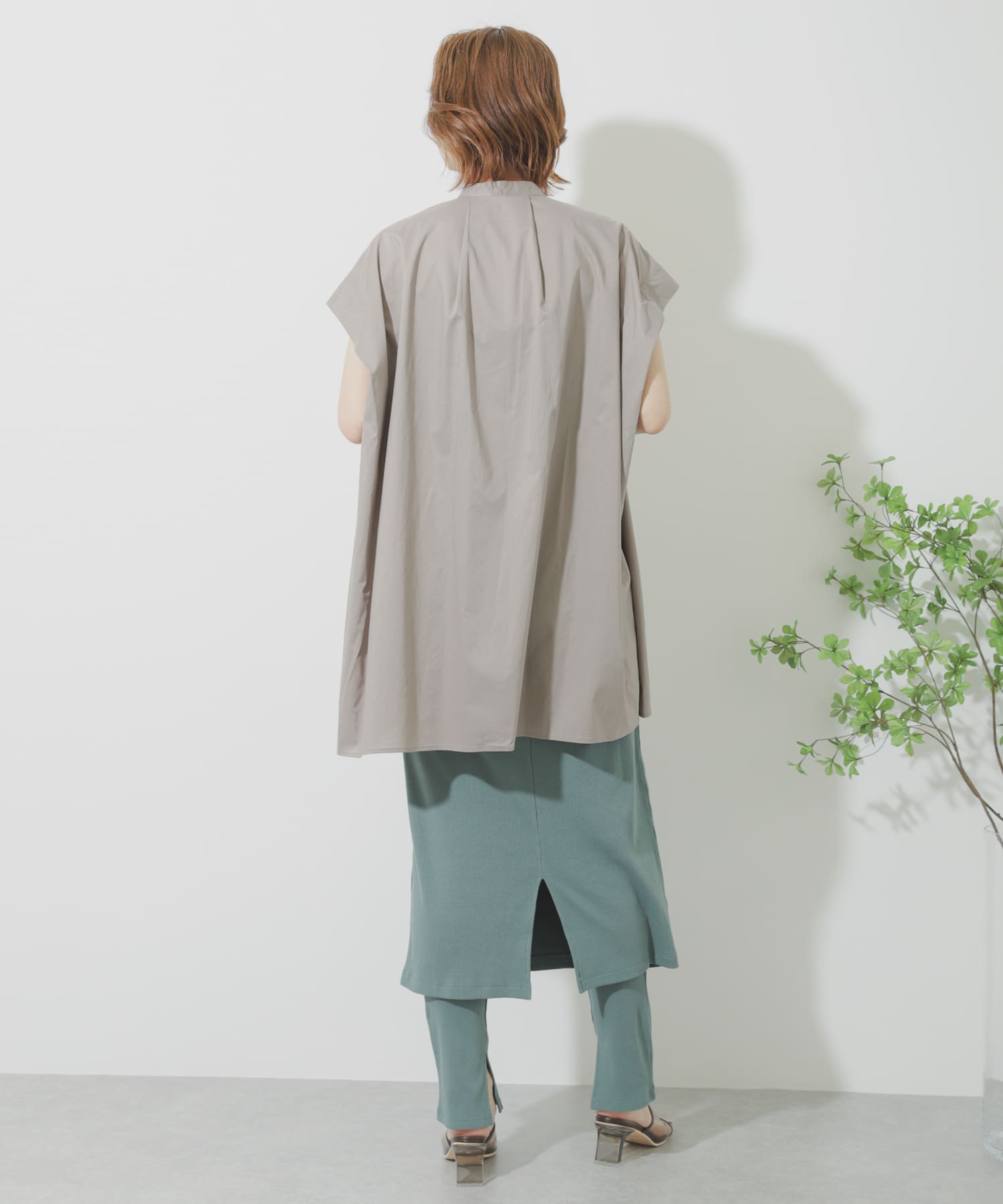 カットスカートレギンス GREEN one