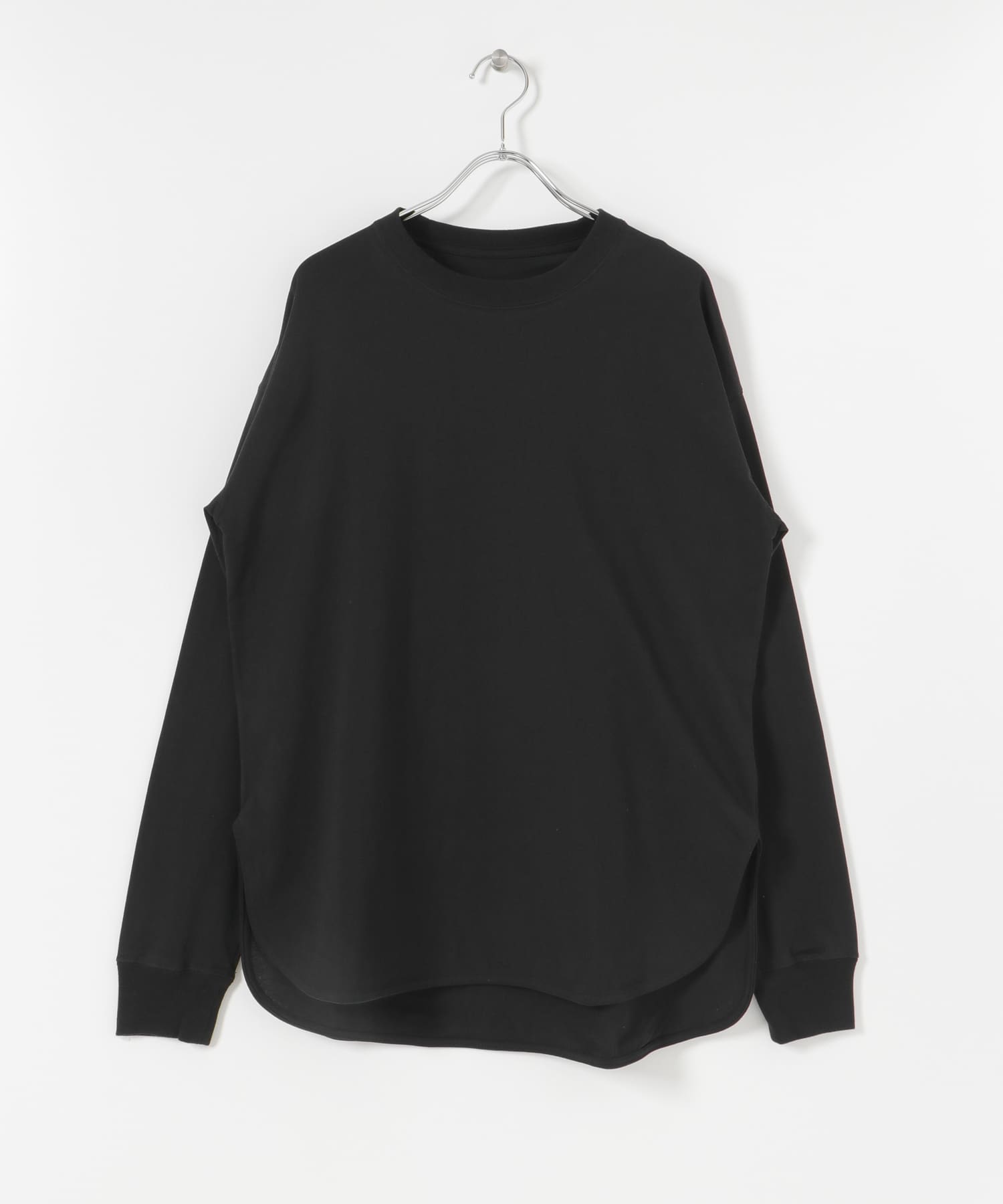 オーガニックコットンチュニックトップ BLACK one