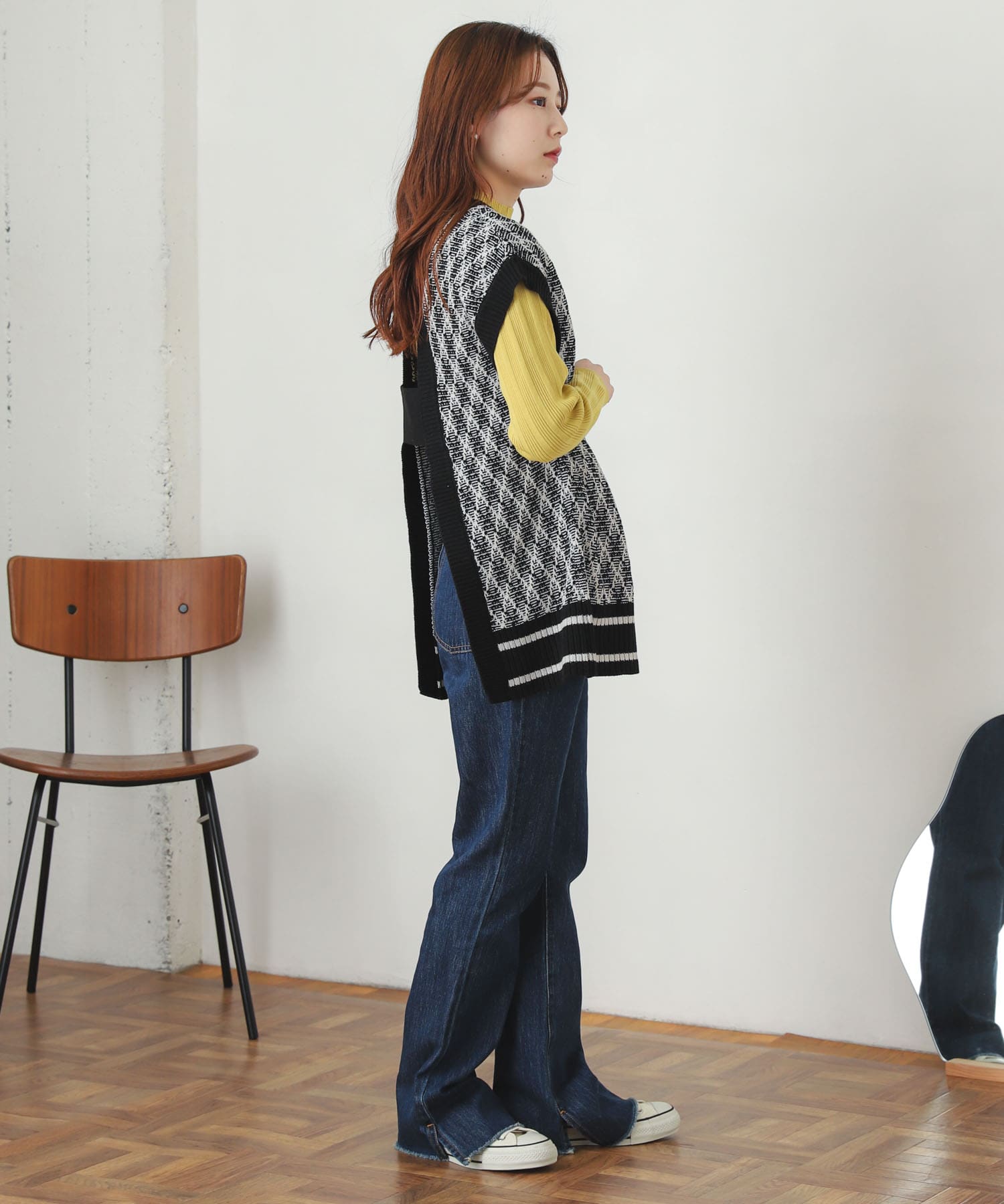 カットオフスリットデニム ONE WASH S