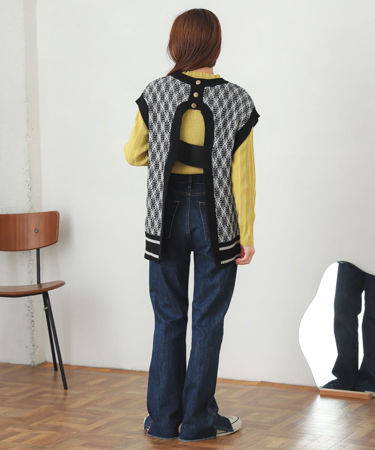 カットオフスリットデニム ONE WASH S