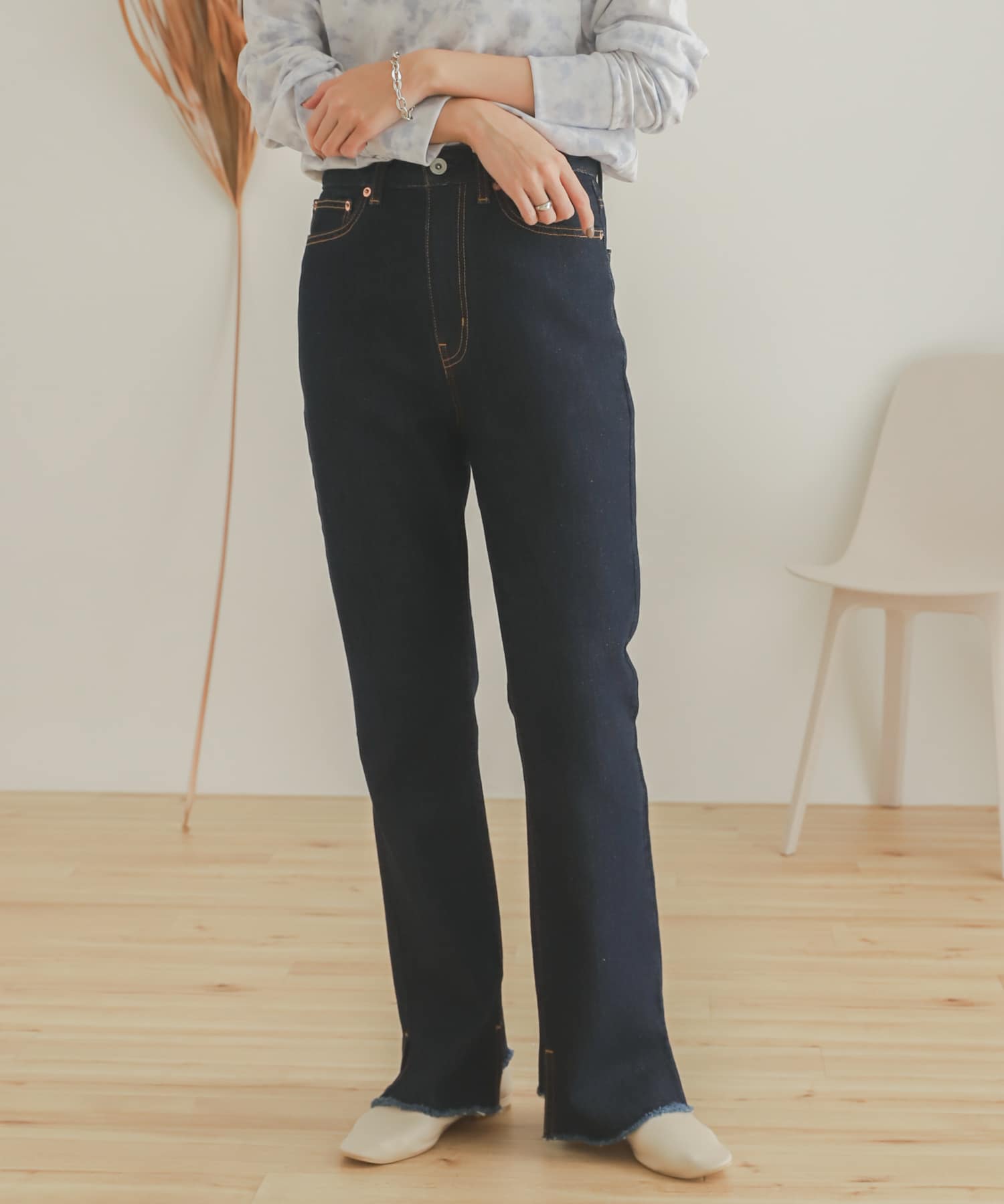 カットオフスリットデニム ONE WASH S