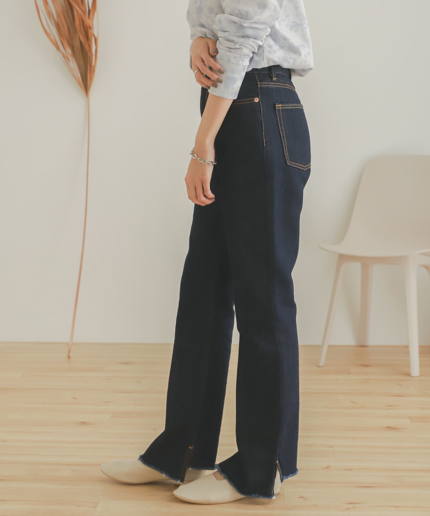 カットオフスリットデニム ONE WASH S