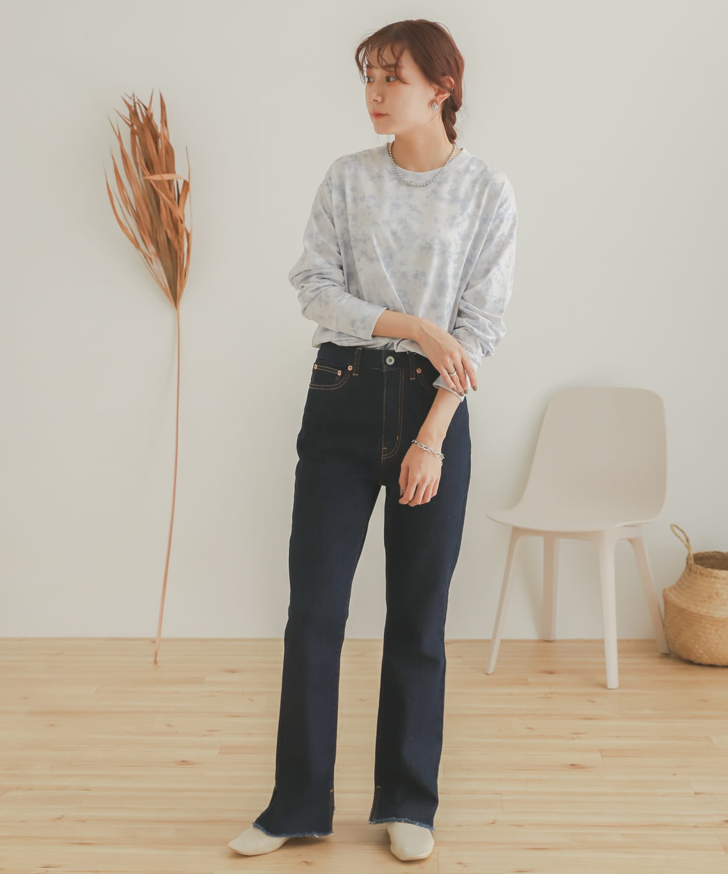 カットオフスリットデニム ONE WASH M