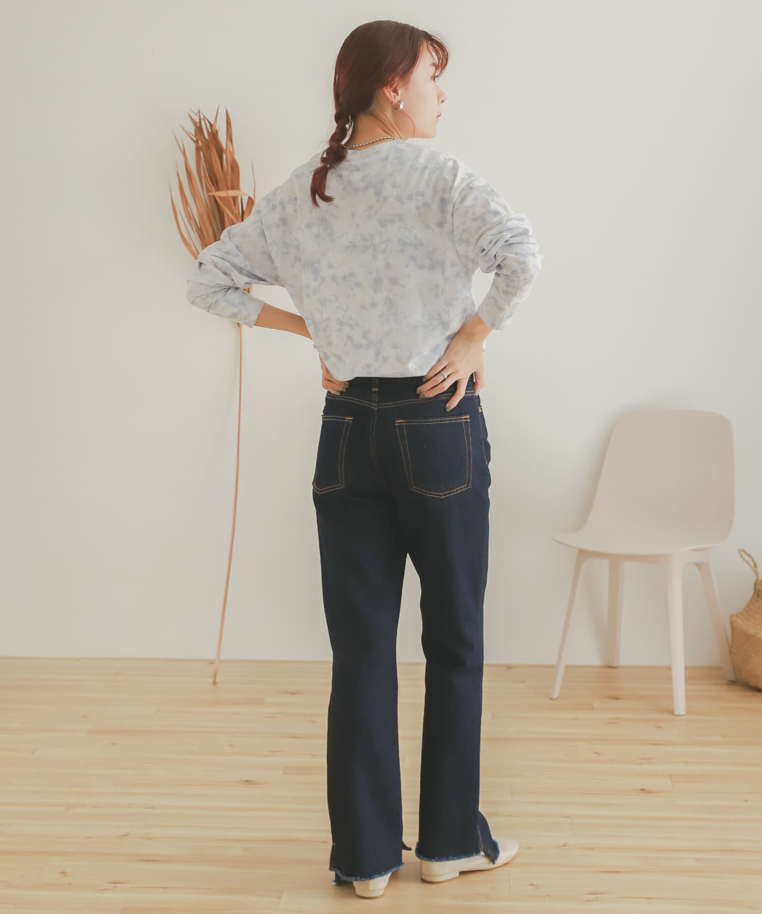 カットオフスリットデニム ONE WASH M