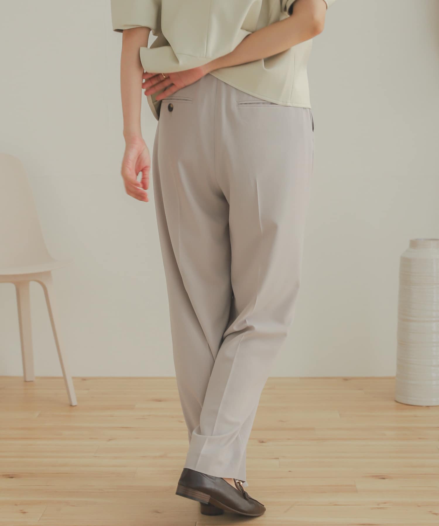 ジョーゼットワイドパンツ GREIGE XS