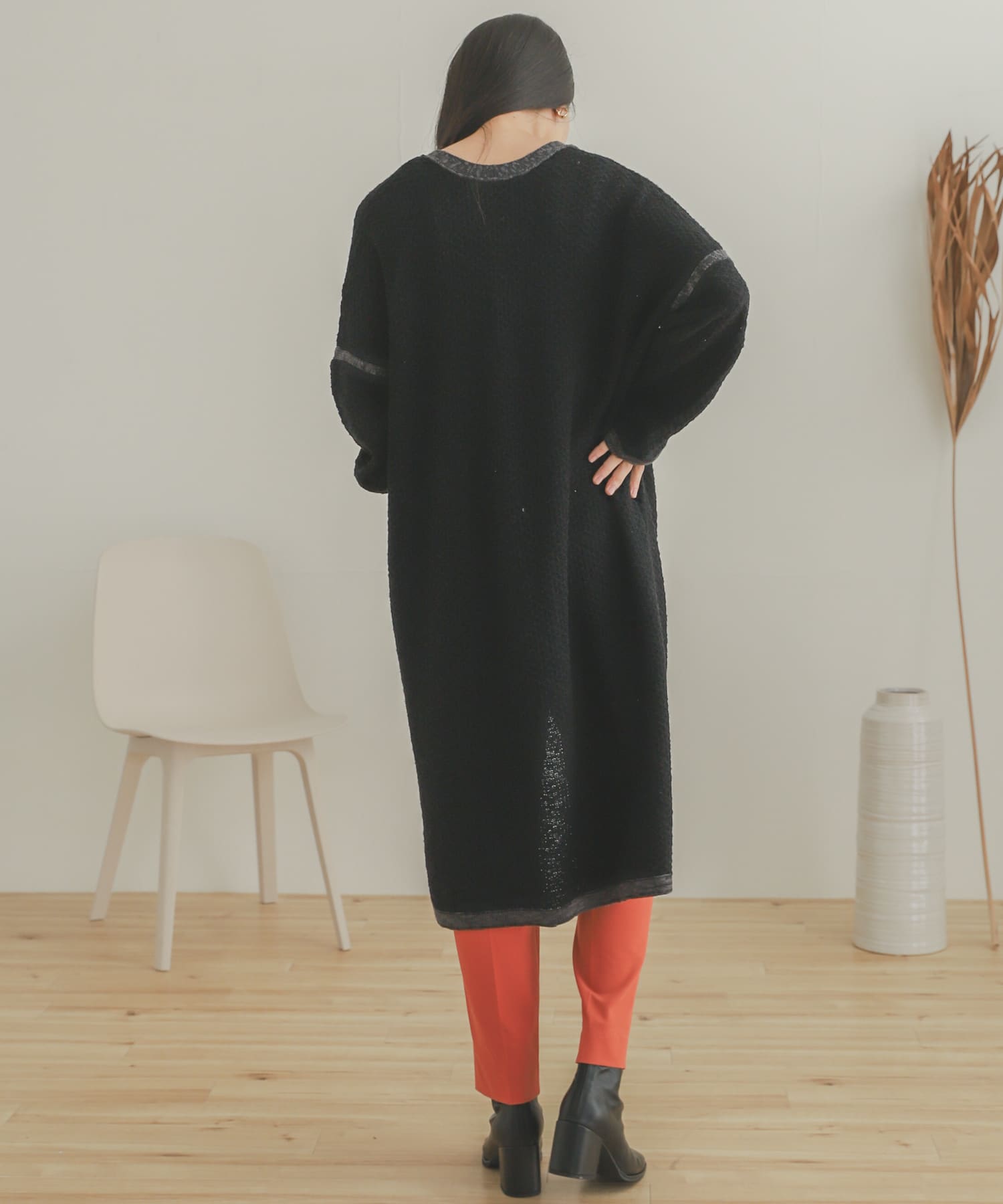 ジョーゼットテーパードパンツ ORANGE XS