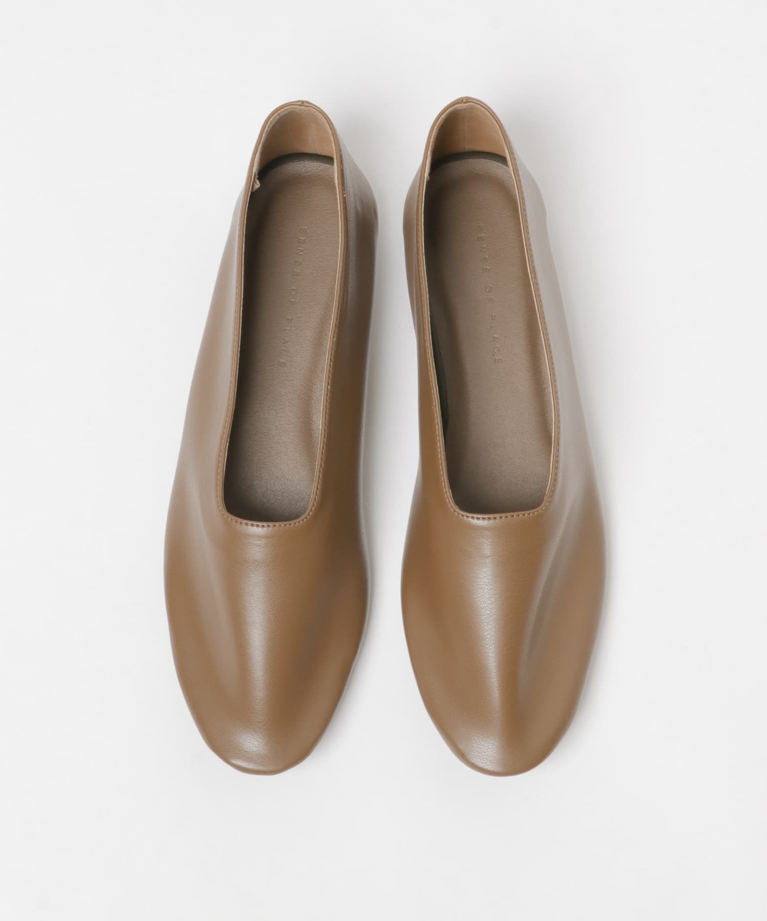甲深ソフトフラットシューズ BROWN S