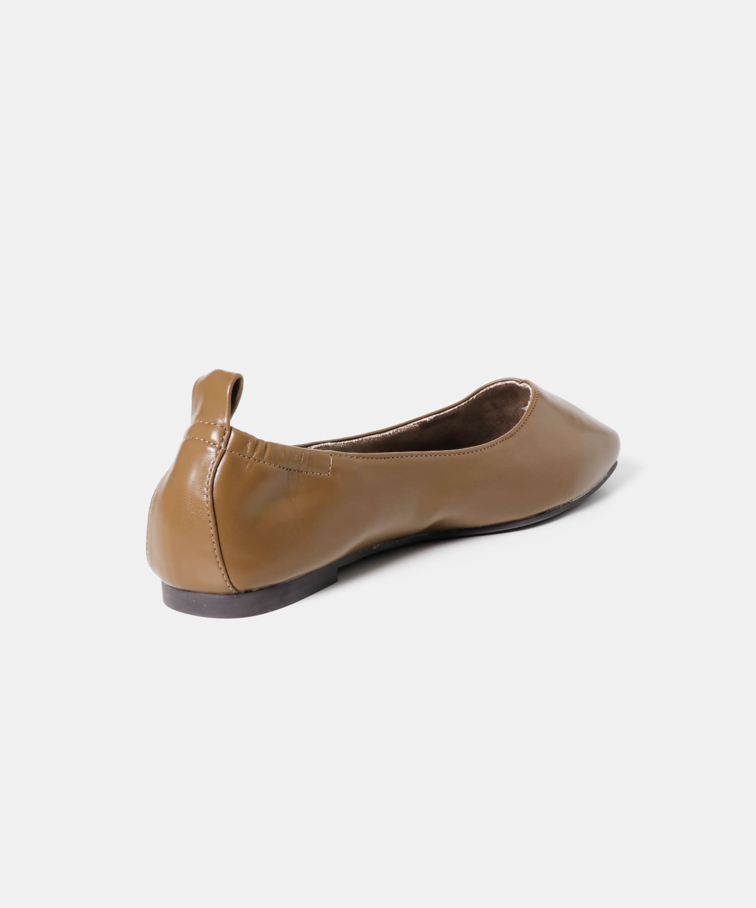 スクエアトウセンターシームフラットシューズ MUSTARD S