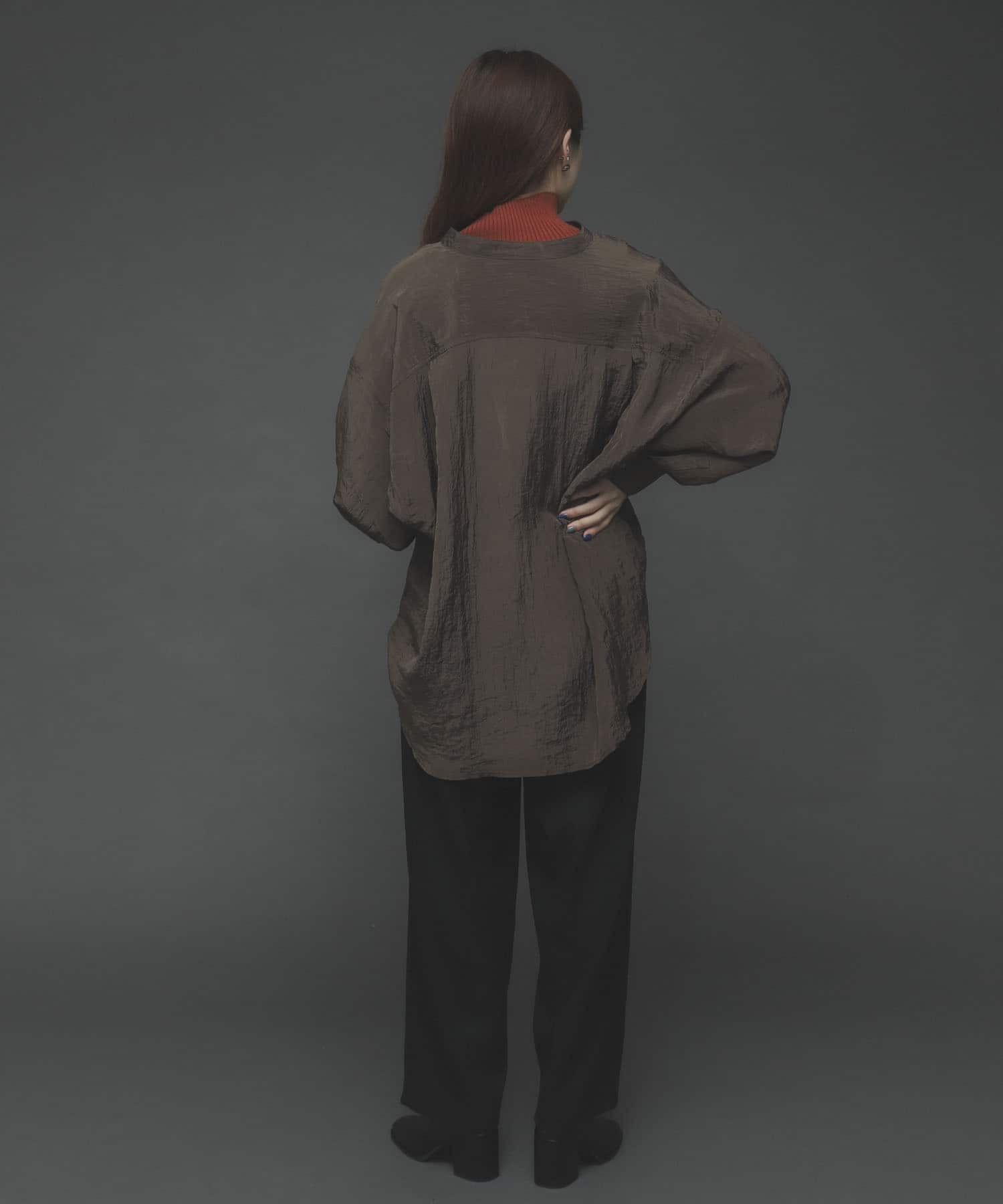 ハイウエストタックストレートパンツ BLACK M