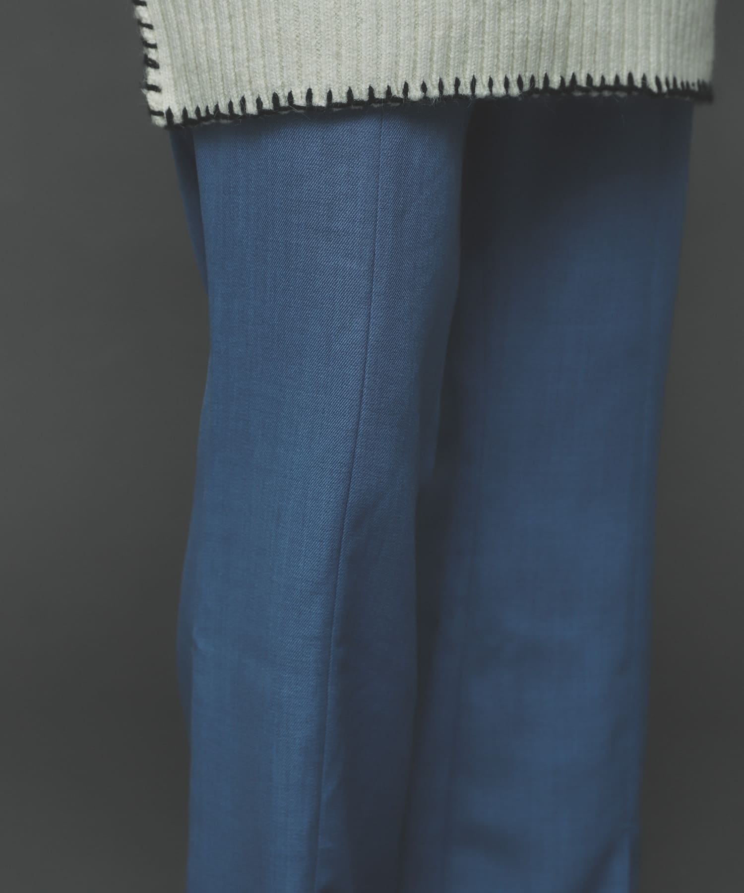 『TALLサイズあり』ウールライクセンターシームキックフレアパンツ BLUE S