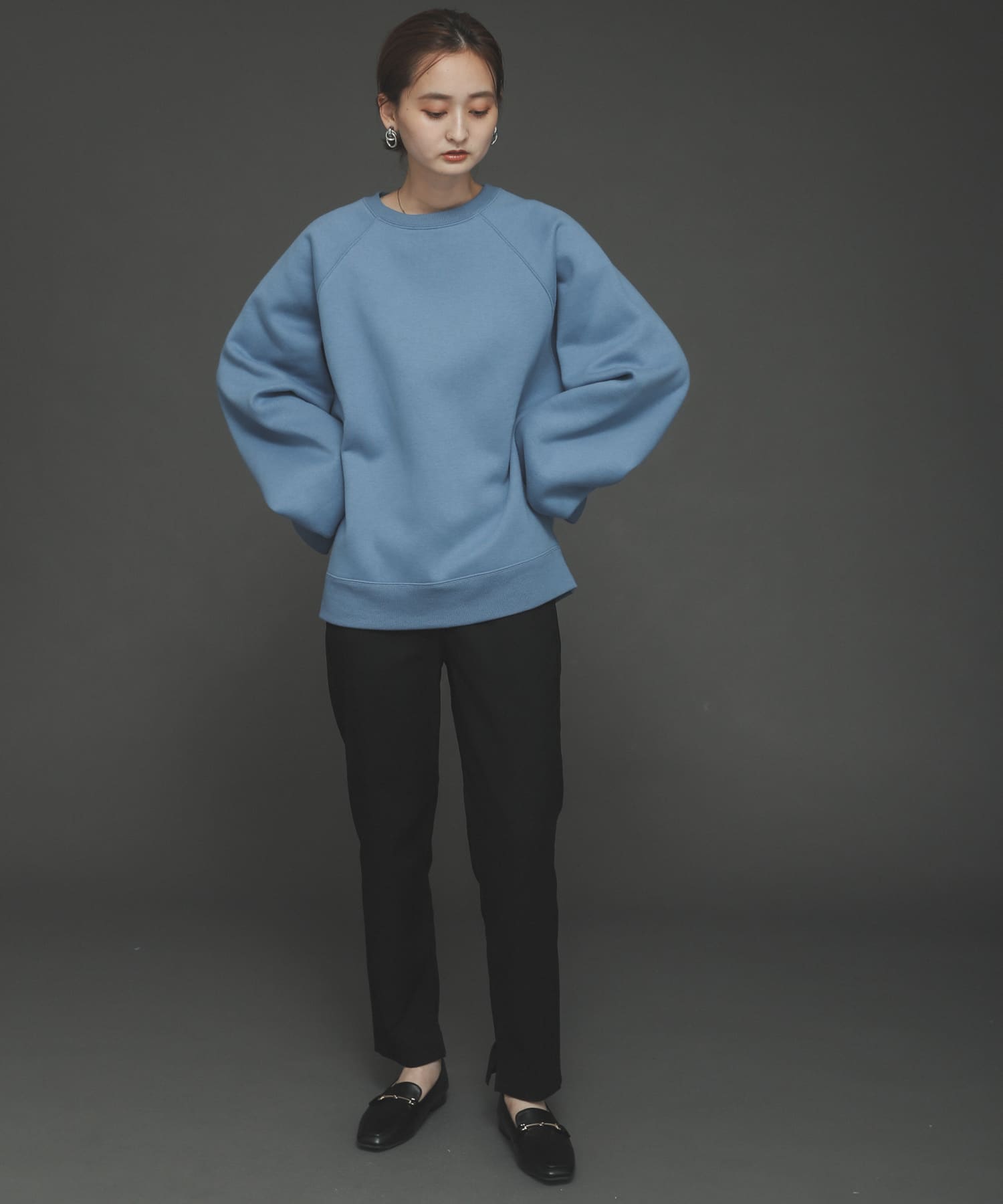『TALLサイズあり』ストレッチスリムテーパードパンツ BLACK XS
