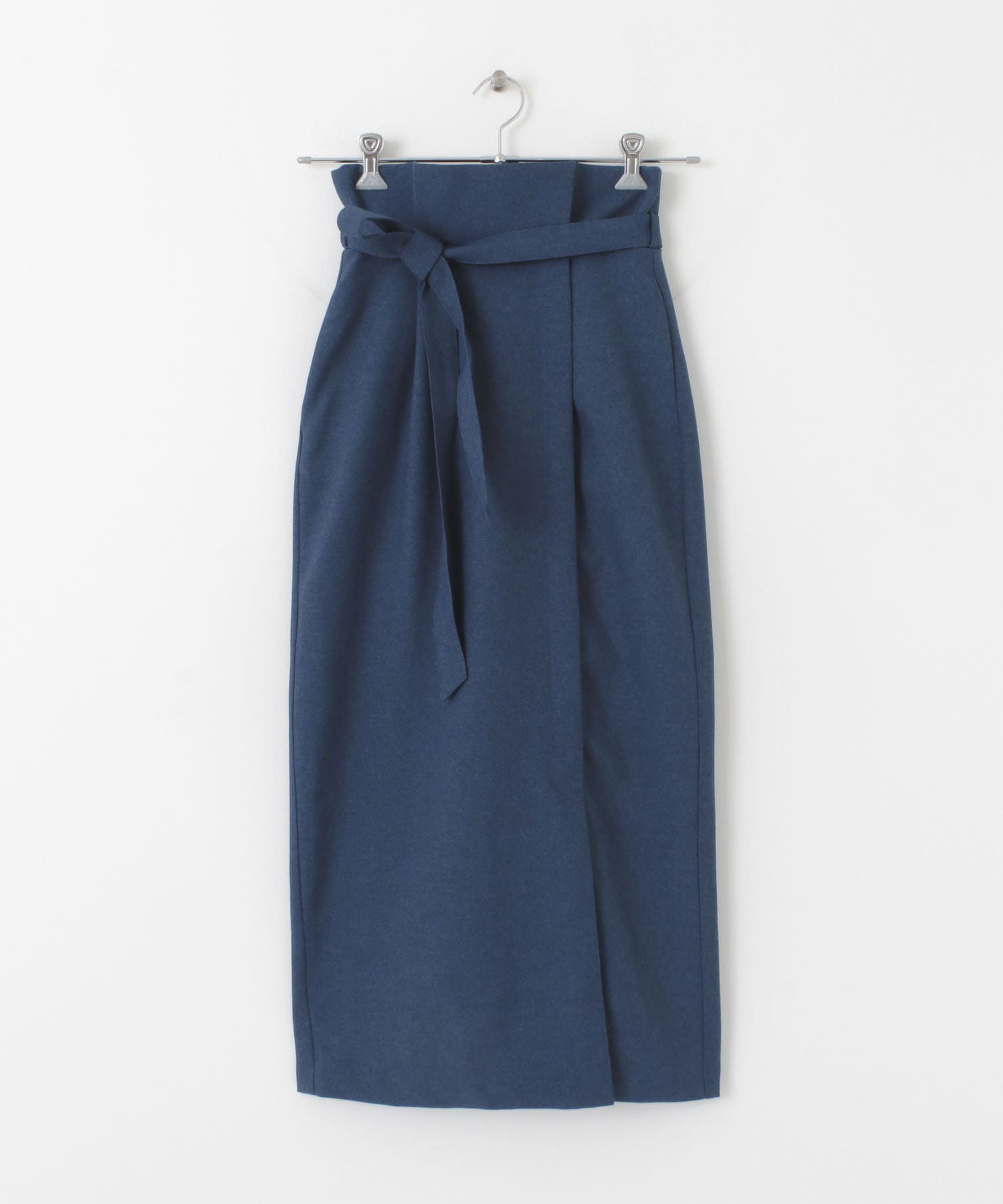 ウールライクハイウエストスカート BLUE XS