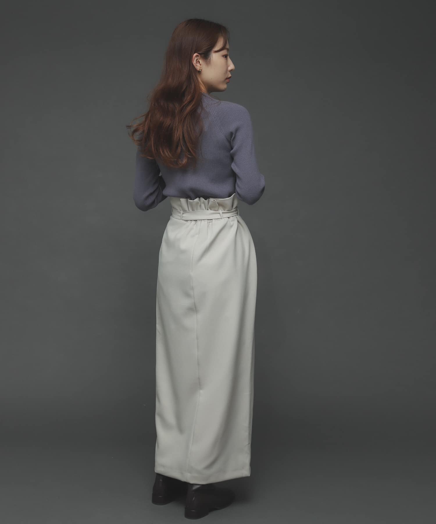 ウールライクハイウエストスカート IVORY XS