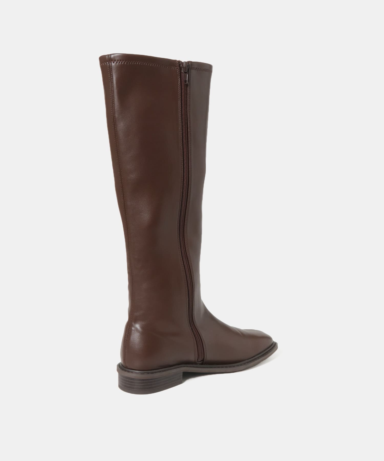 スクエアトウセンターシームロングブーツ BROWN S