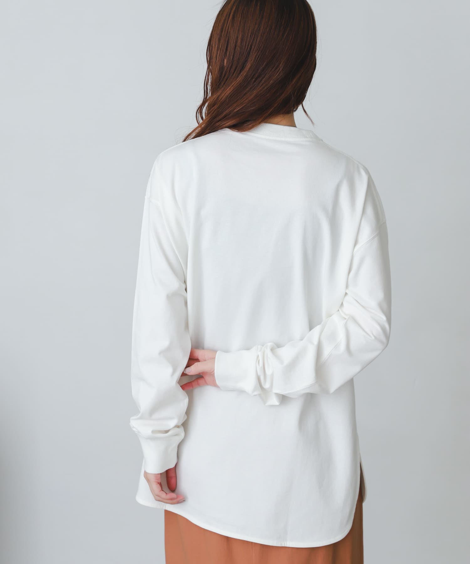 オーガニックコットンチュニックトップ OFF WHITE one