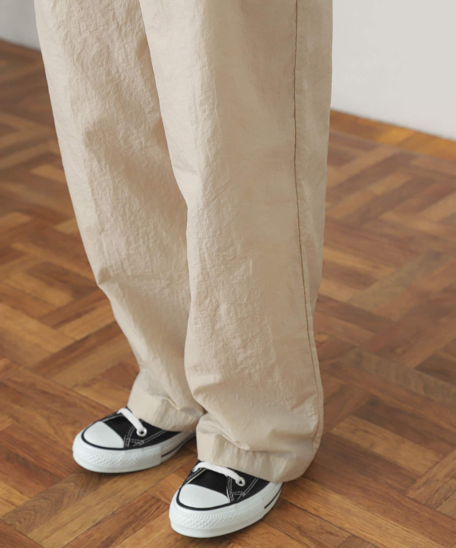 ハイウエストタックパンツ IVORY S