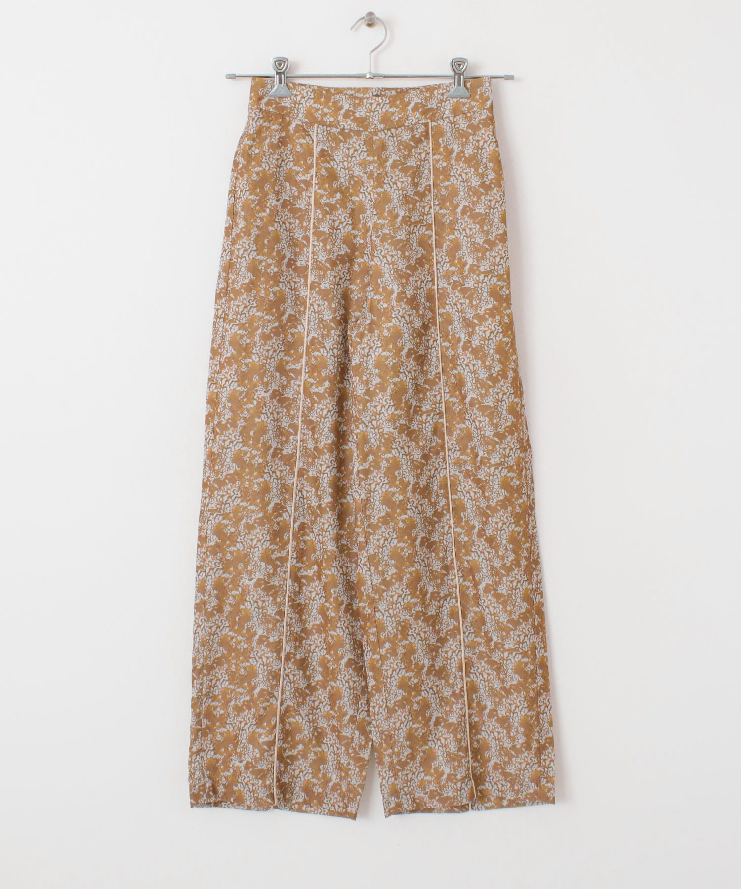 アートフラワーパイピングパンツ CAMEL S