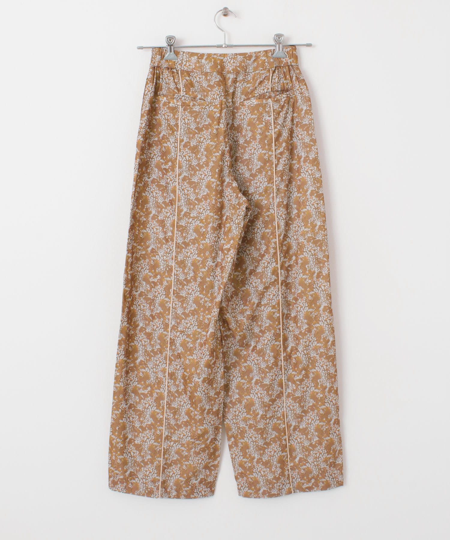 アートフラワーパイピングパンツ CAMEL S