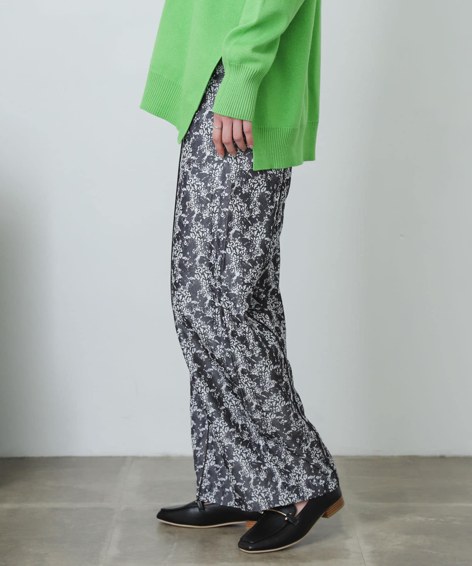 アートフラワーパイピングパンツ BLACK S