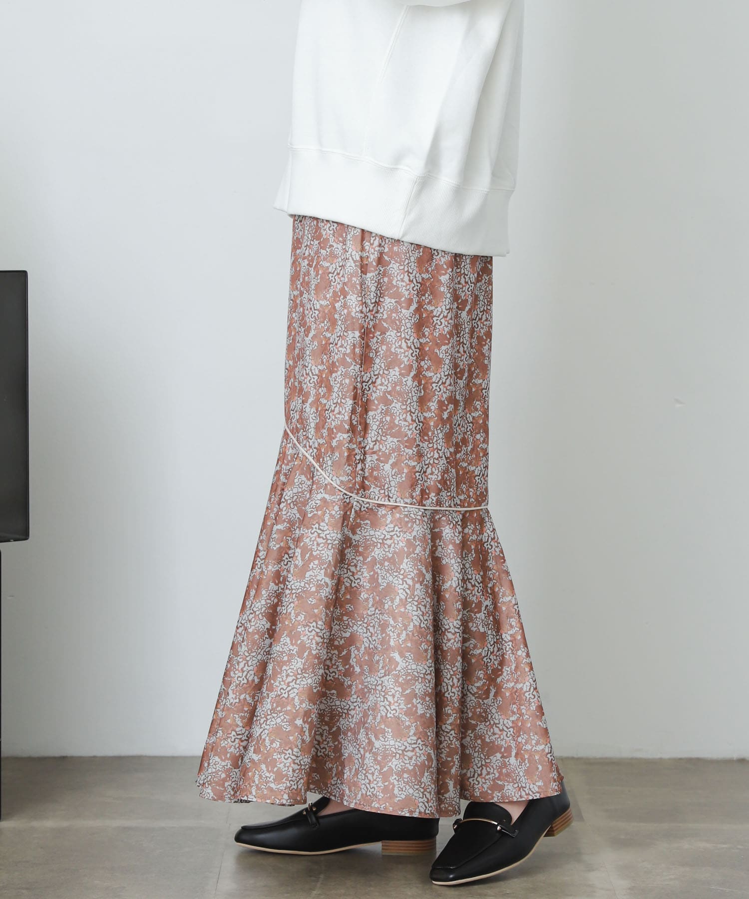 アートフラワーマーメイドスカート CAMEL one