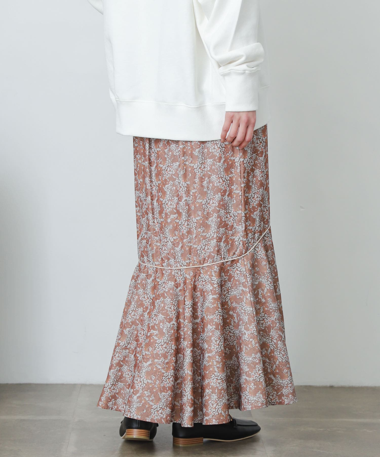 アートフラワーマーメイドスカート CAMEL one