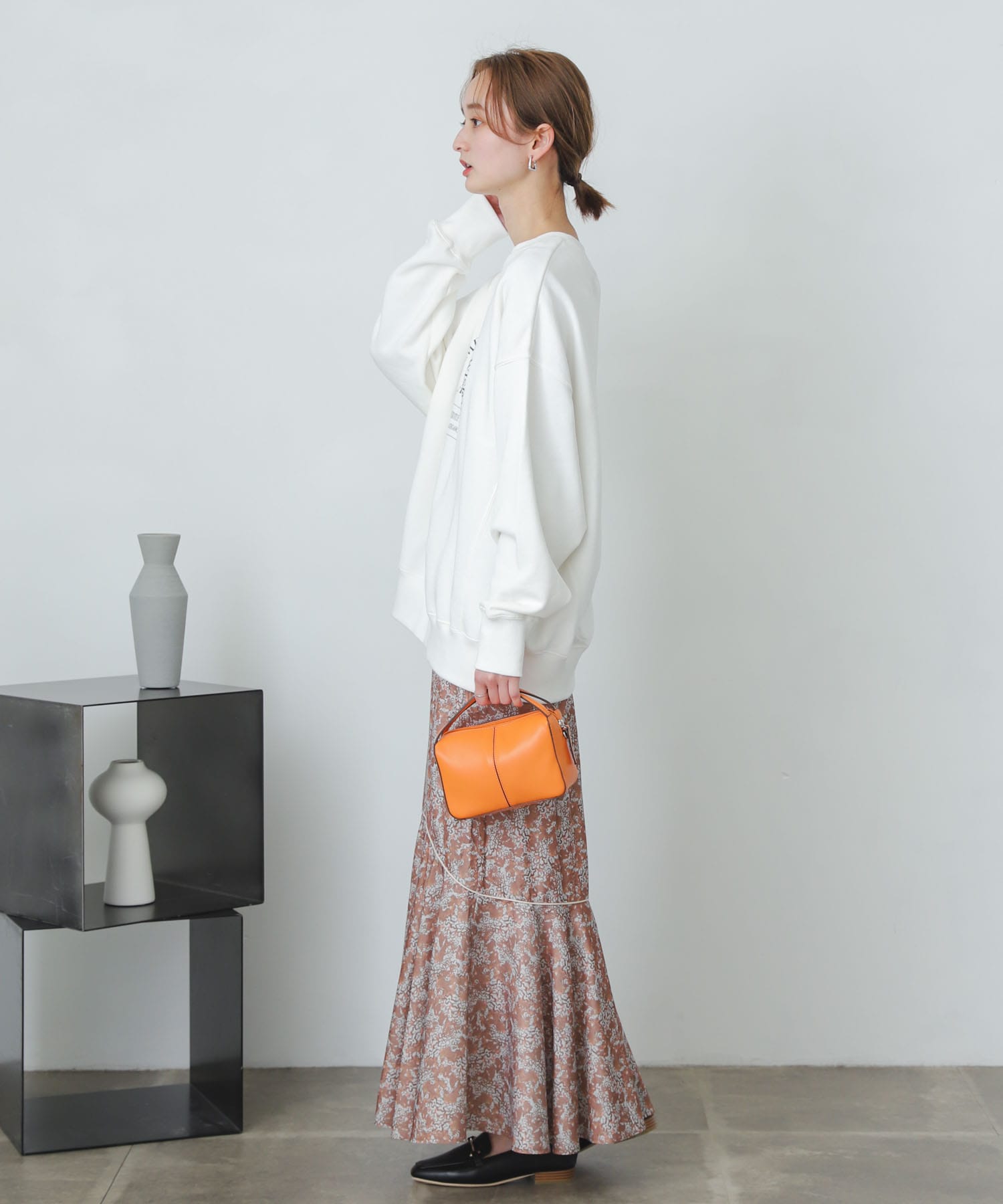 アートフラワーマーメイドスカート CAMEL one