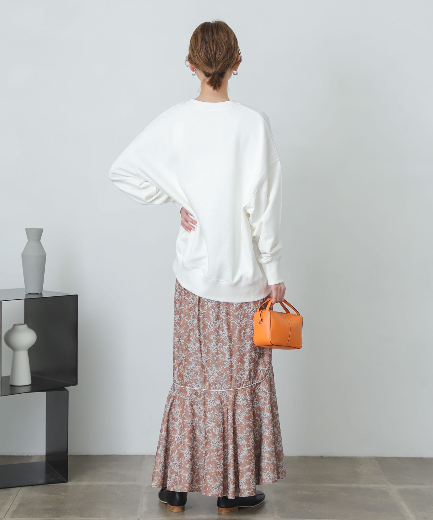 アートフラワーマーメイドスカート CAMEL one