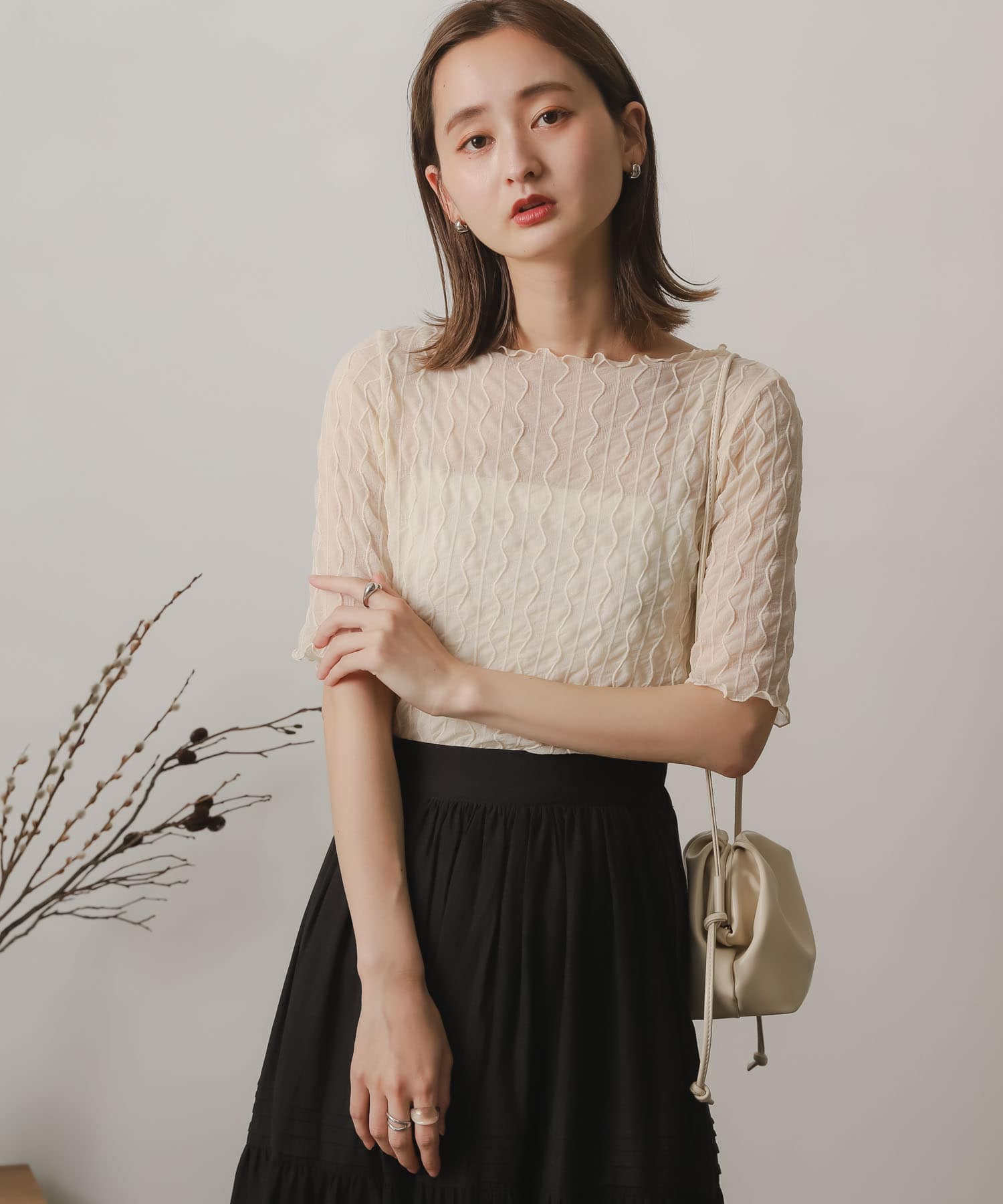 身長：169cm サイズ：one