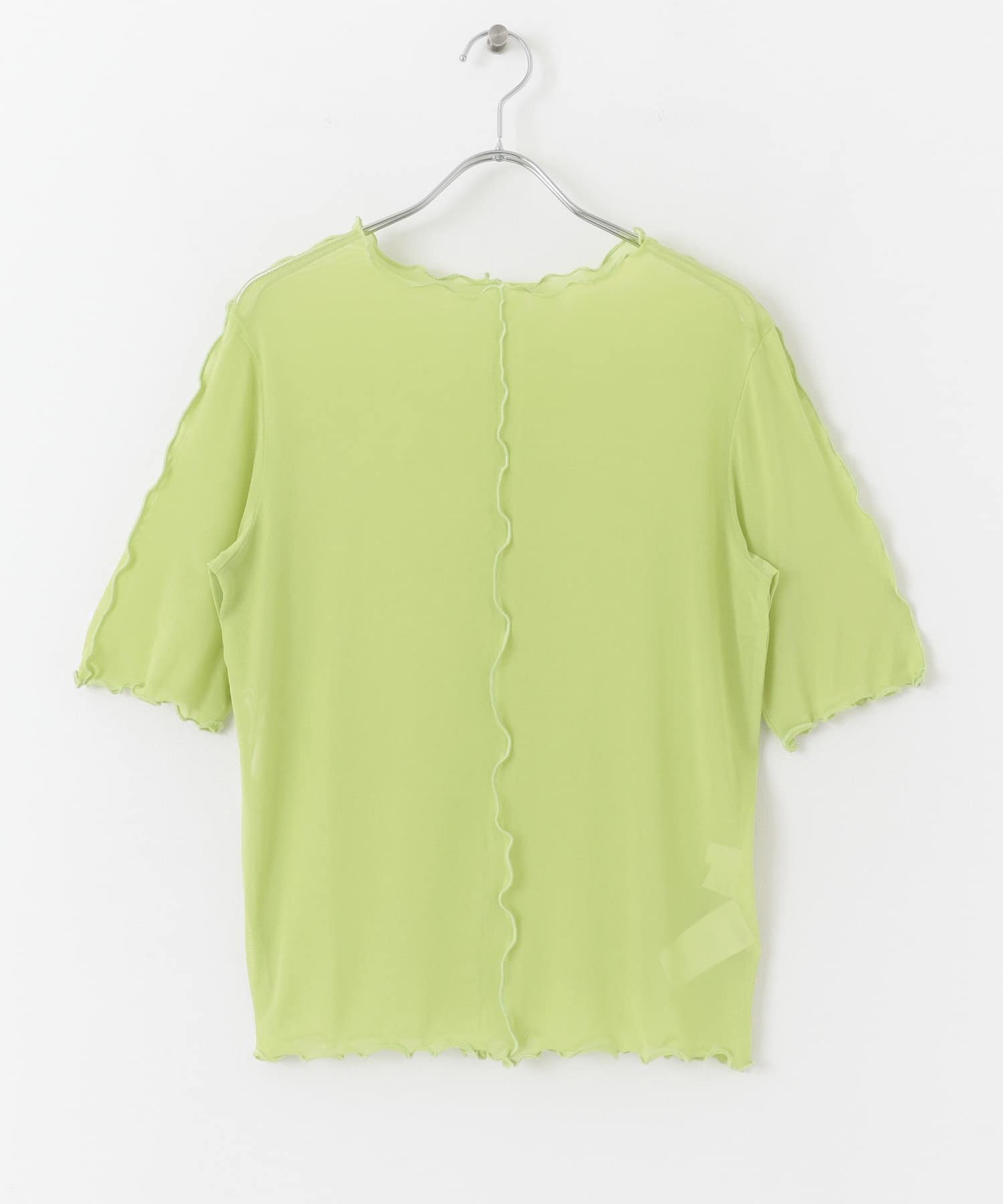 チュールトップ(5分袖) GREEN one