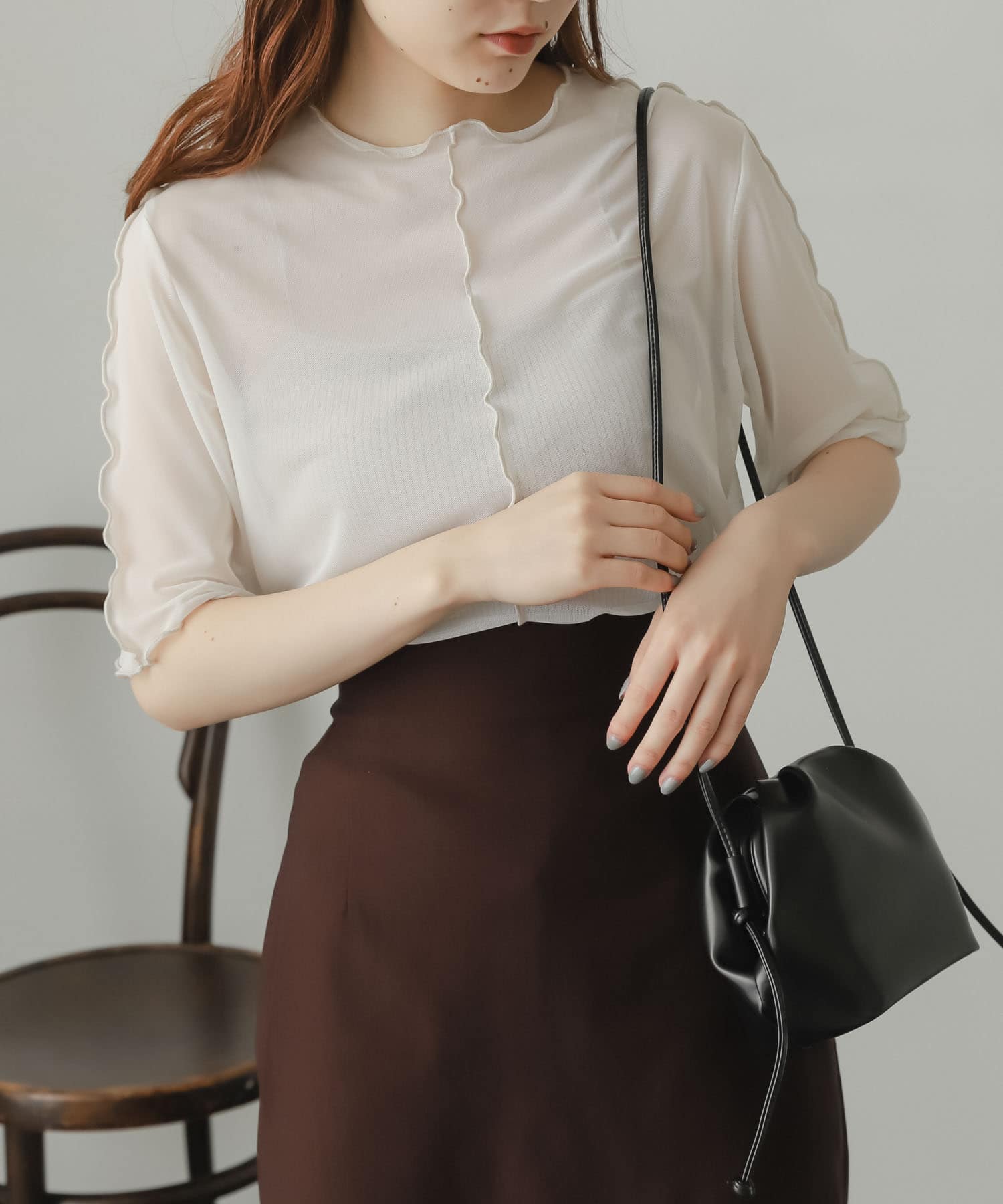 身長：156cm サイズ：one