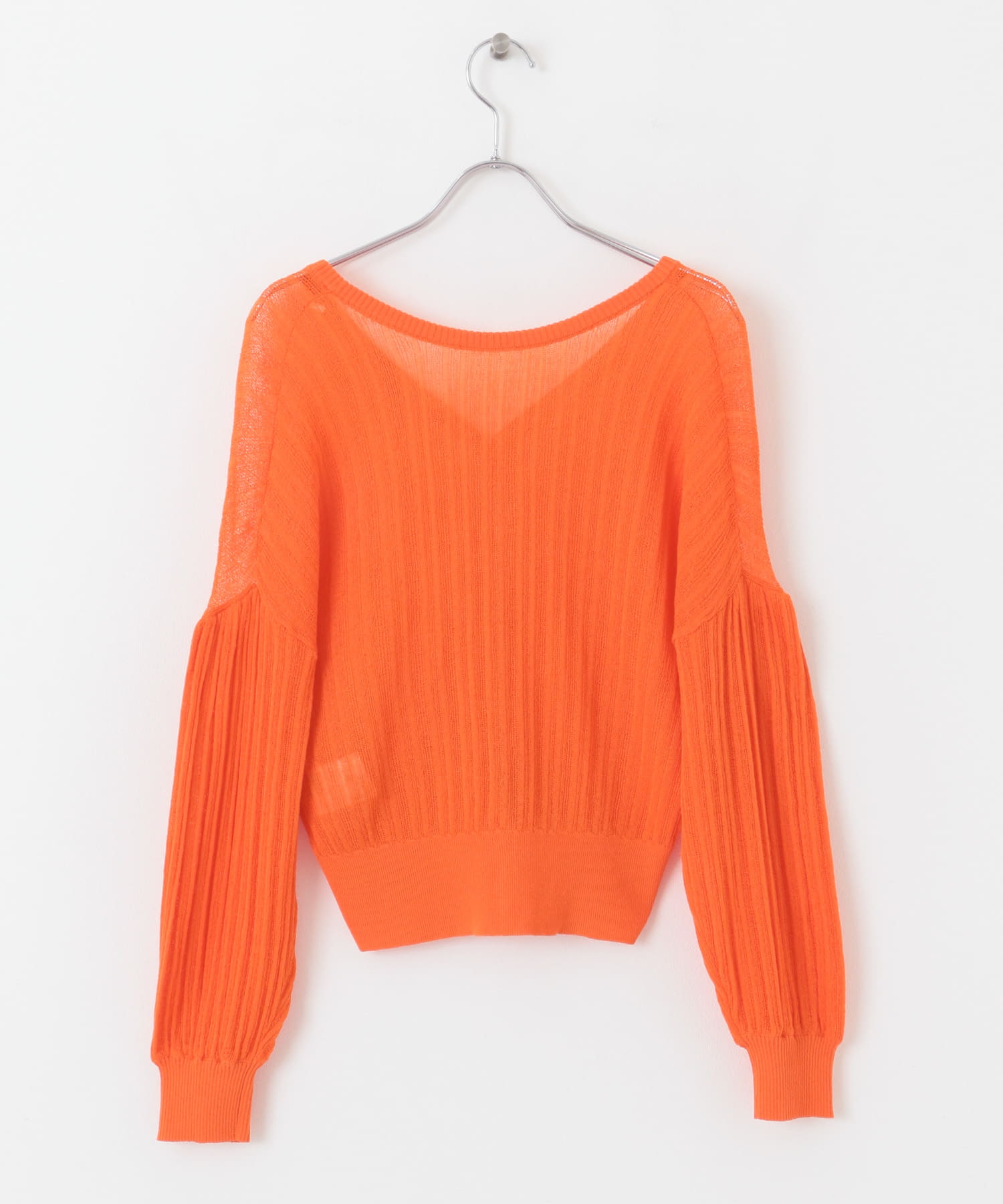 シアーリブカーディガン ORANGE one