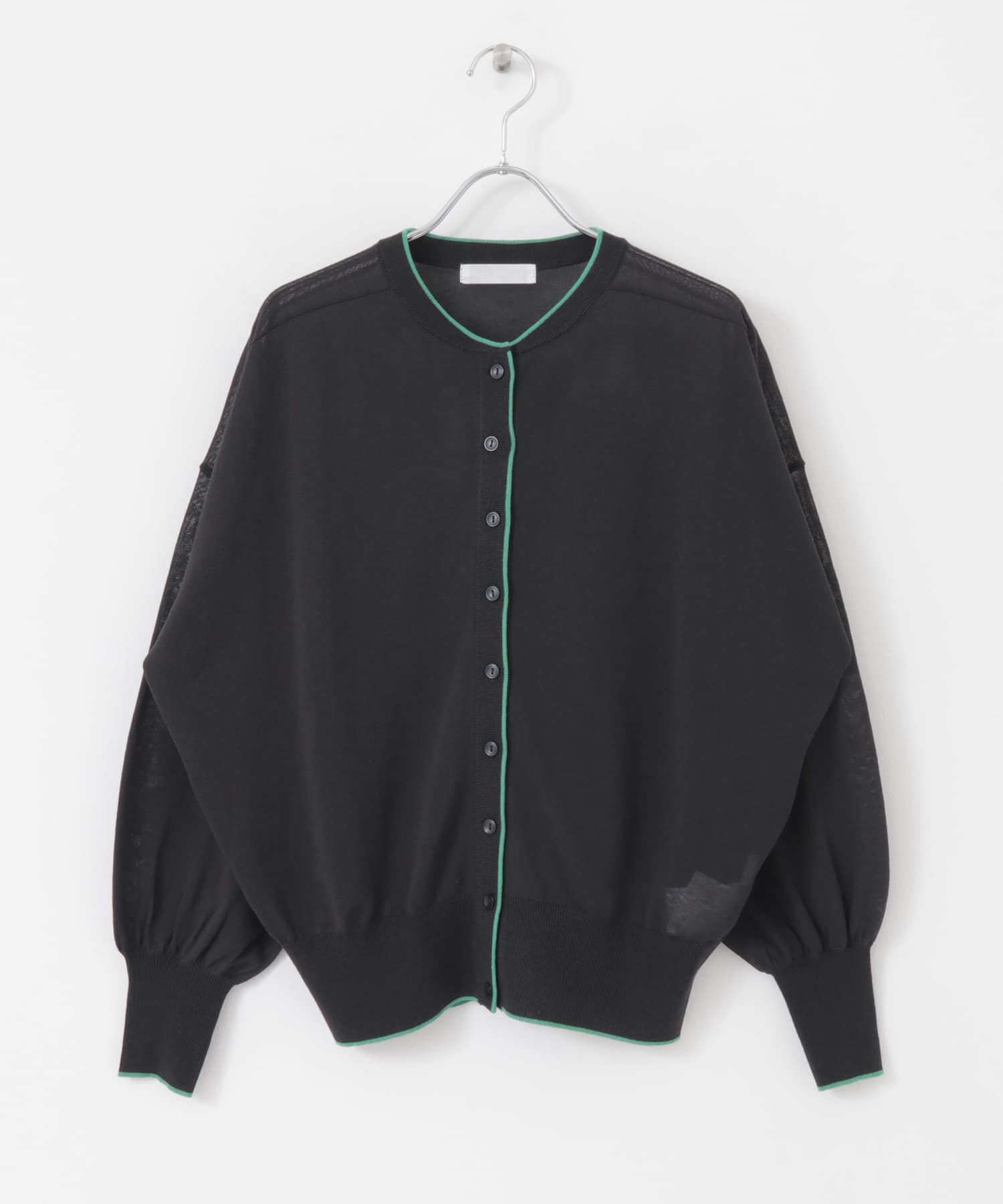 シアーボリュームスリーブカーディガン BLACK one