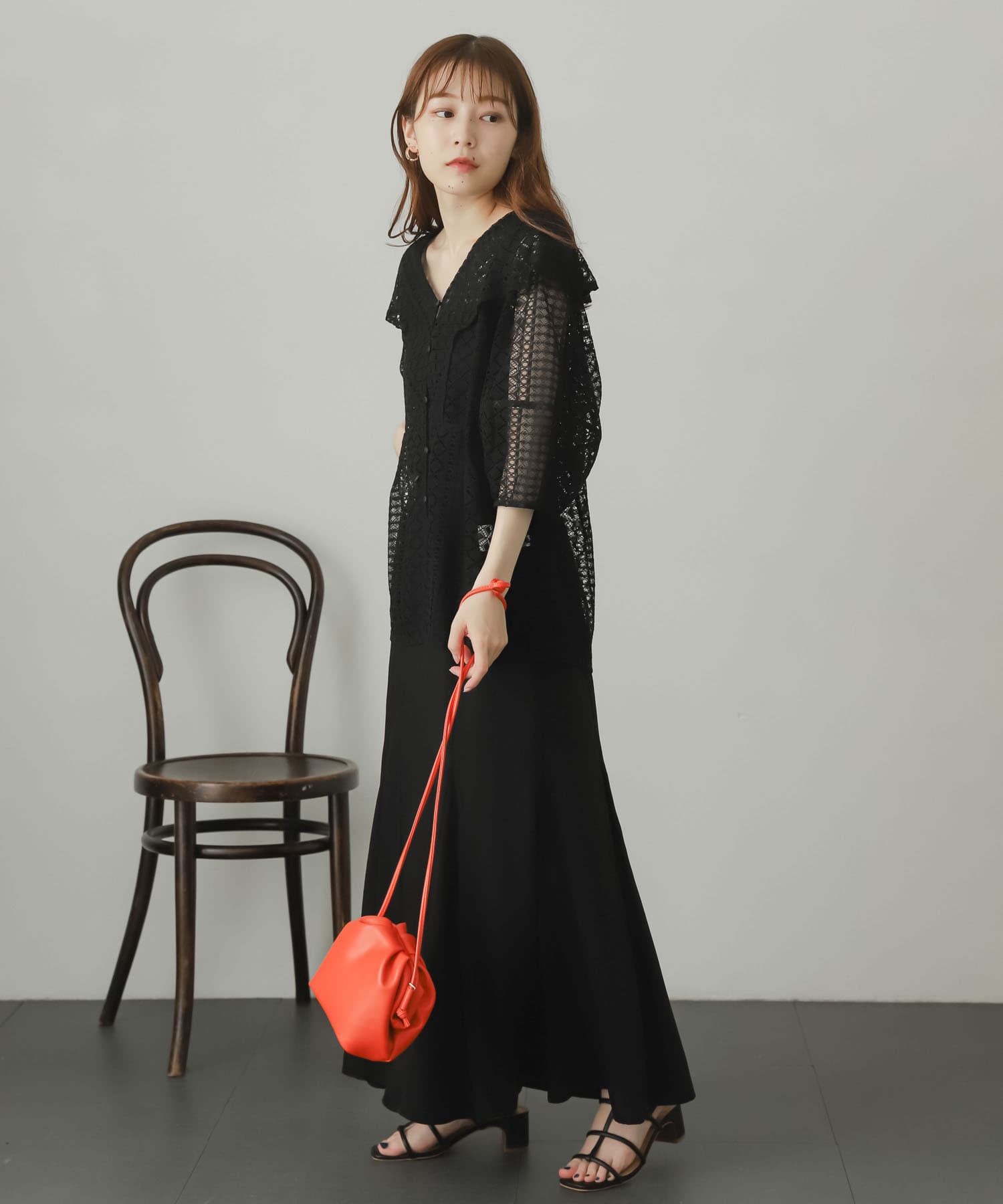 身長：156cm サイズ：one