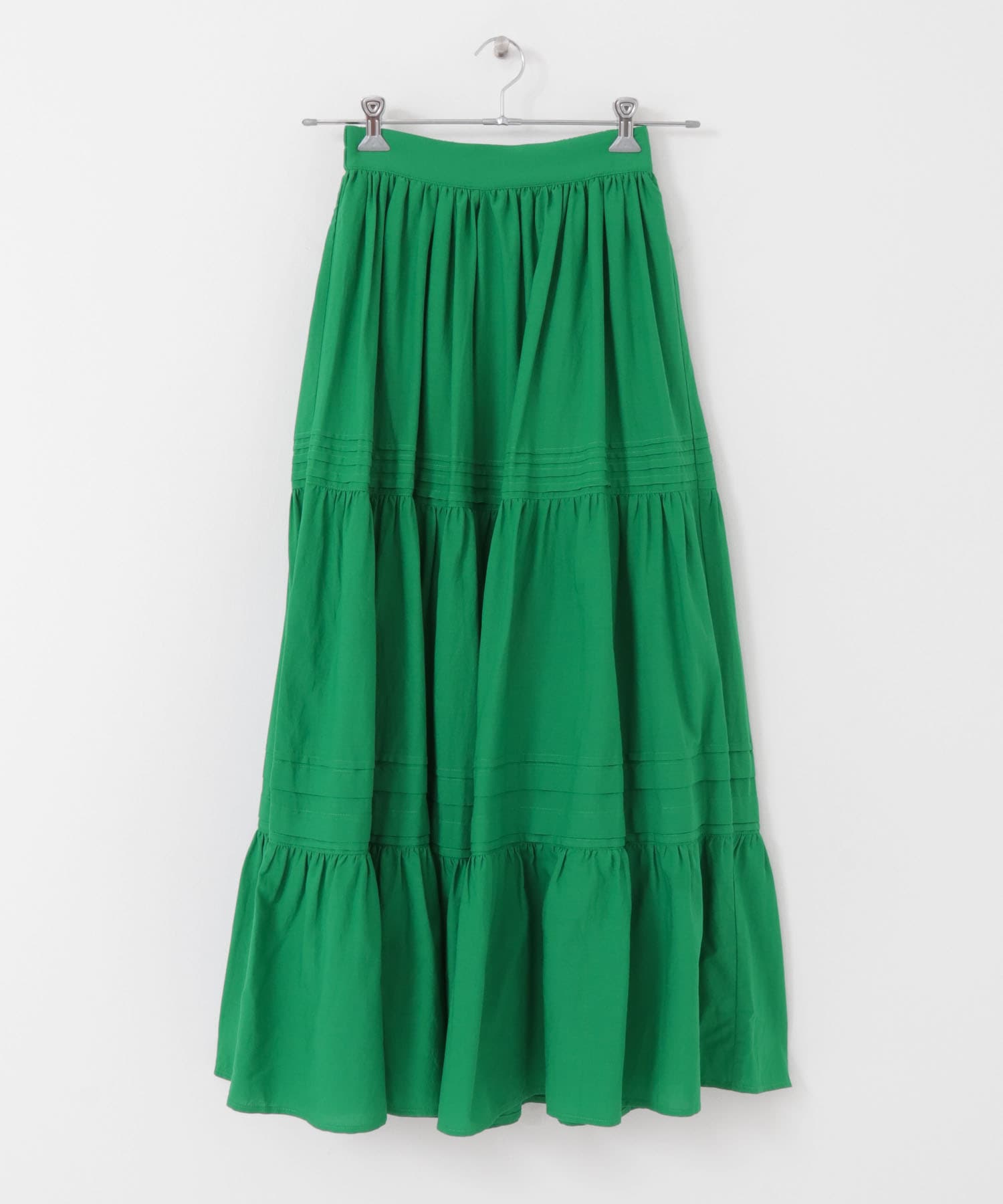 タックティアードスカート GREEN one
