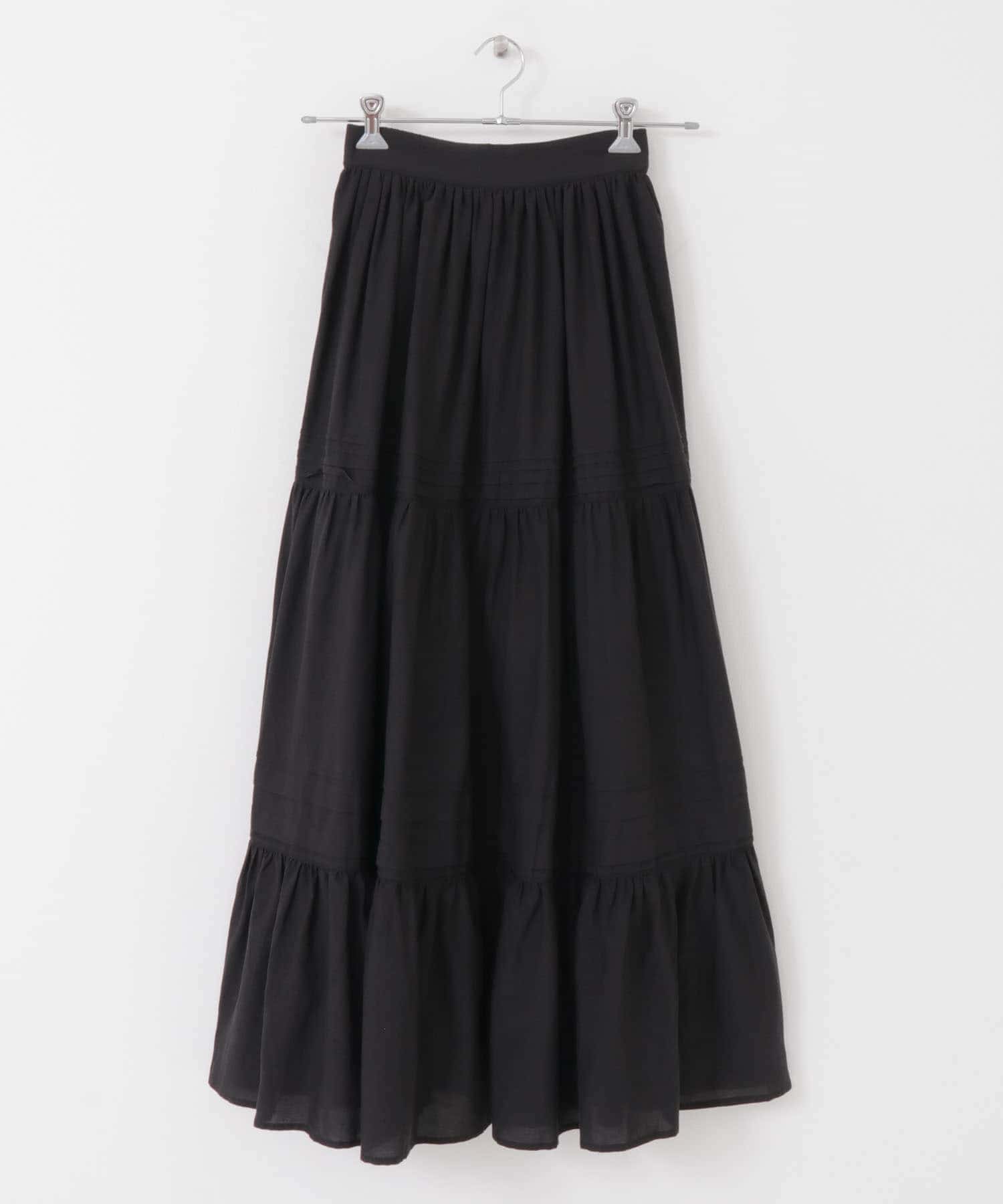 タックティアードスカート BLACK one