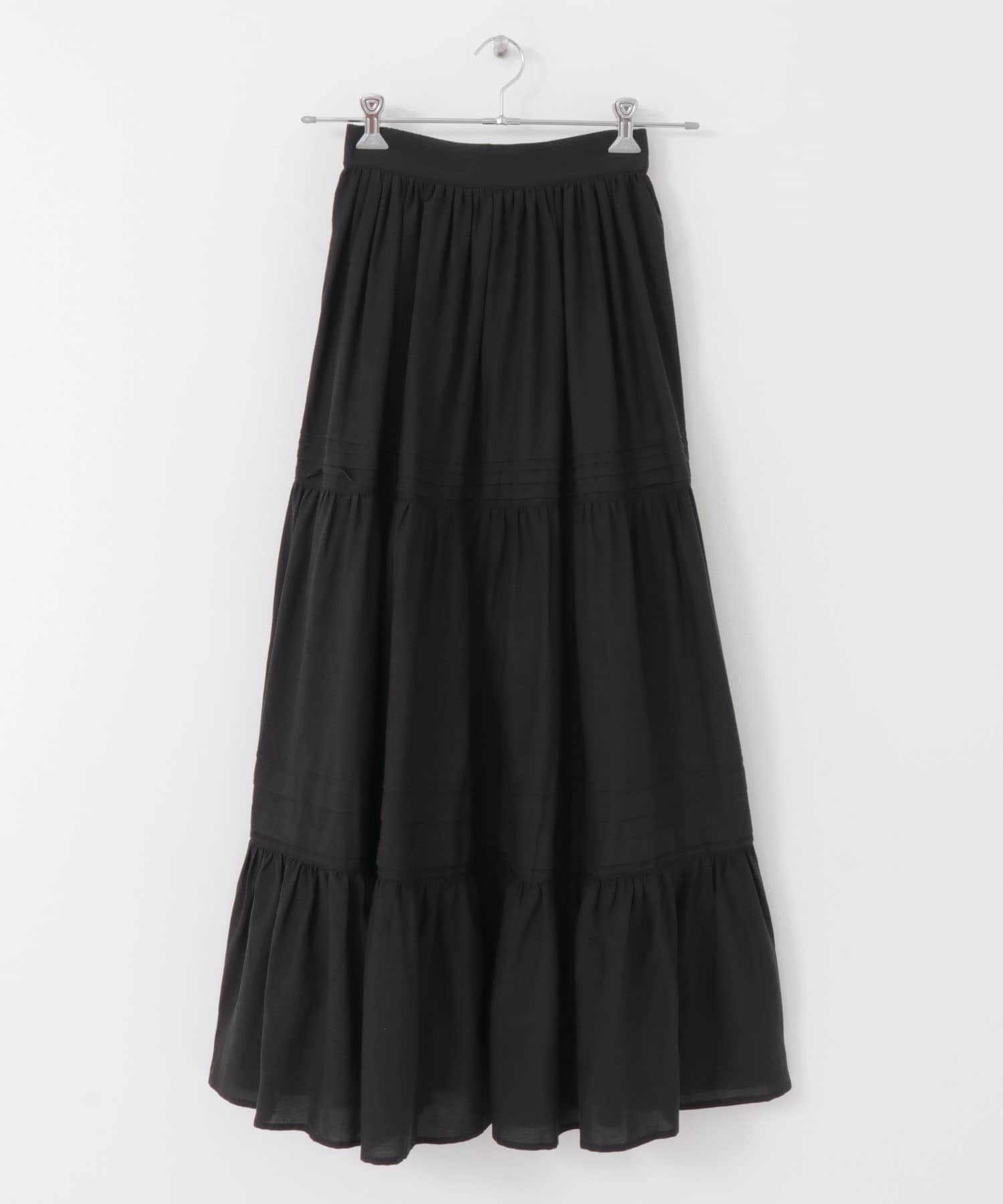 タックティアードスカート BLACK one