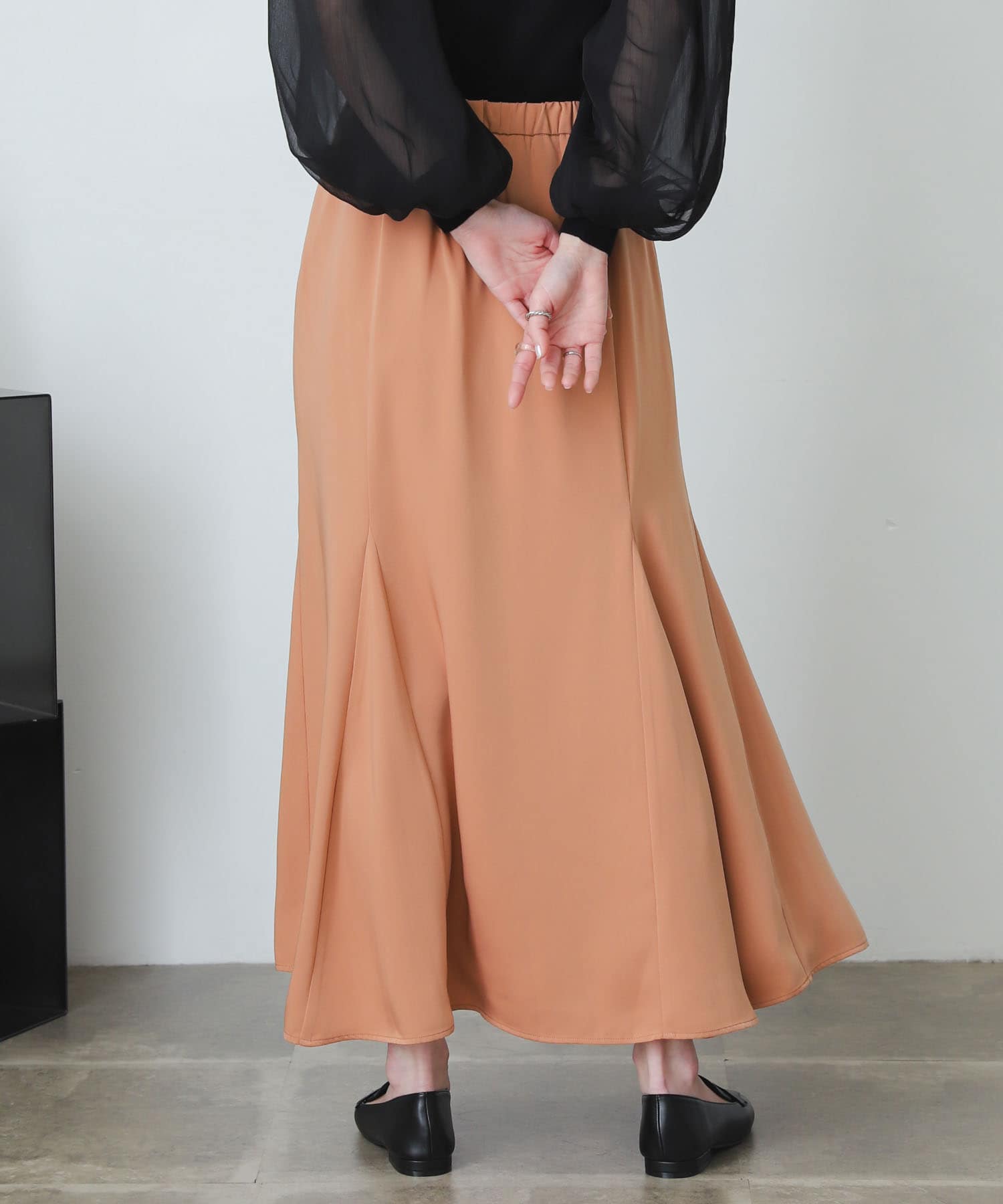 マーメイドナロースカート PINK BEIGE one