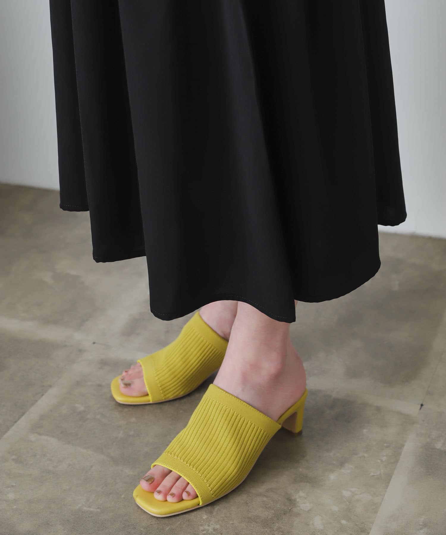 ドッキングニットマーメイドワンピース BLACK one