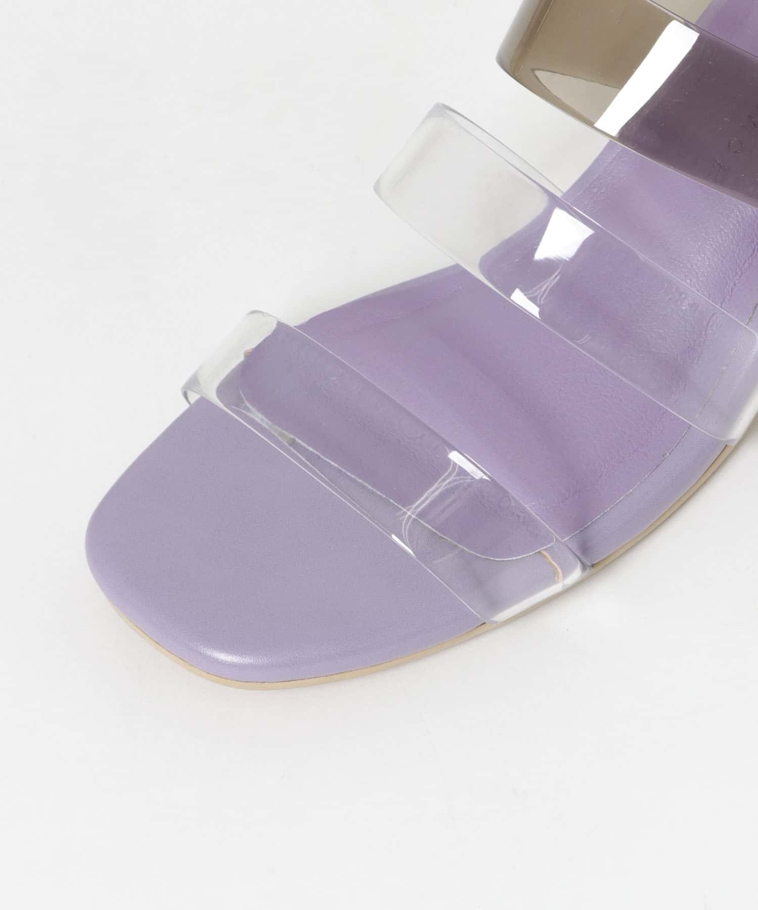 PVCクリアヒールサンダル PURPLE S