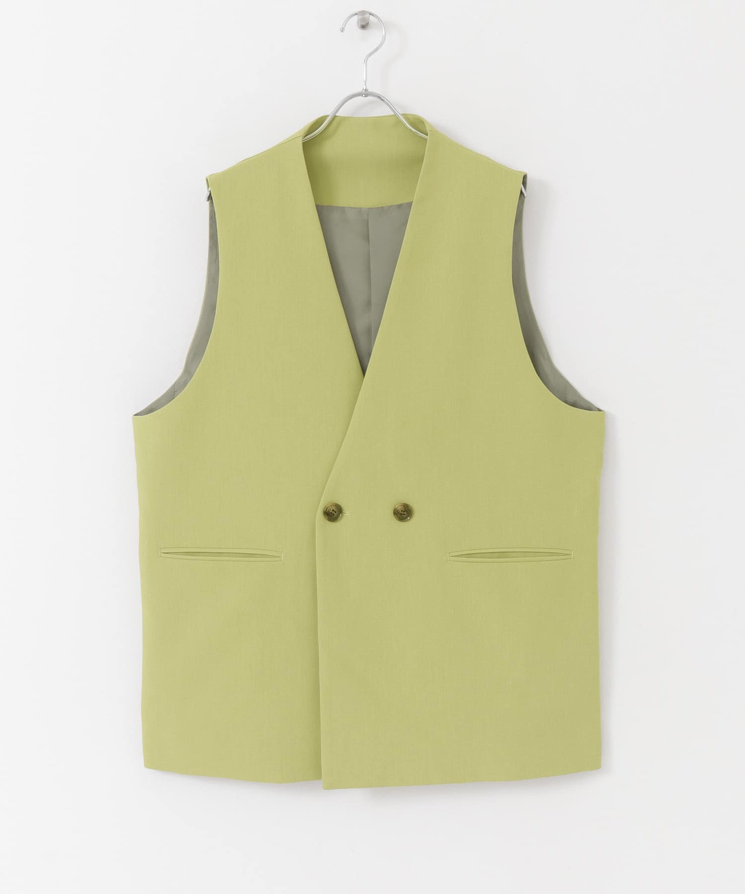 ダブルテーラードベスト L.KHAKI M