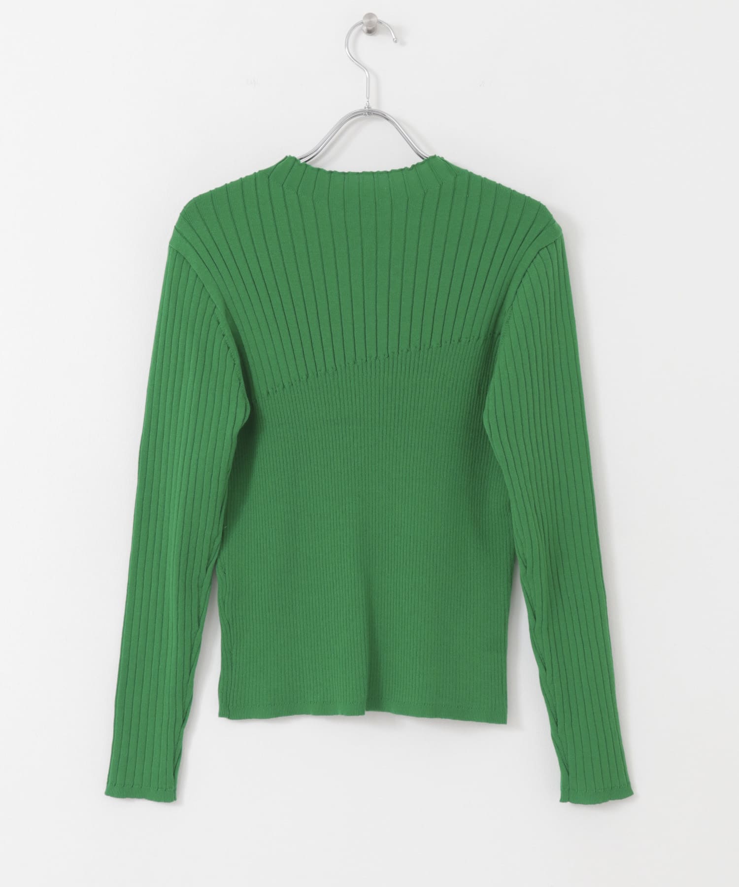 ランダムリブコンパクトセーター GREEN one