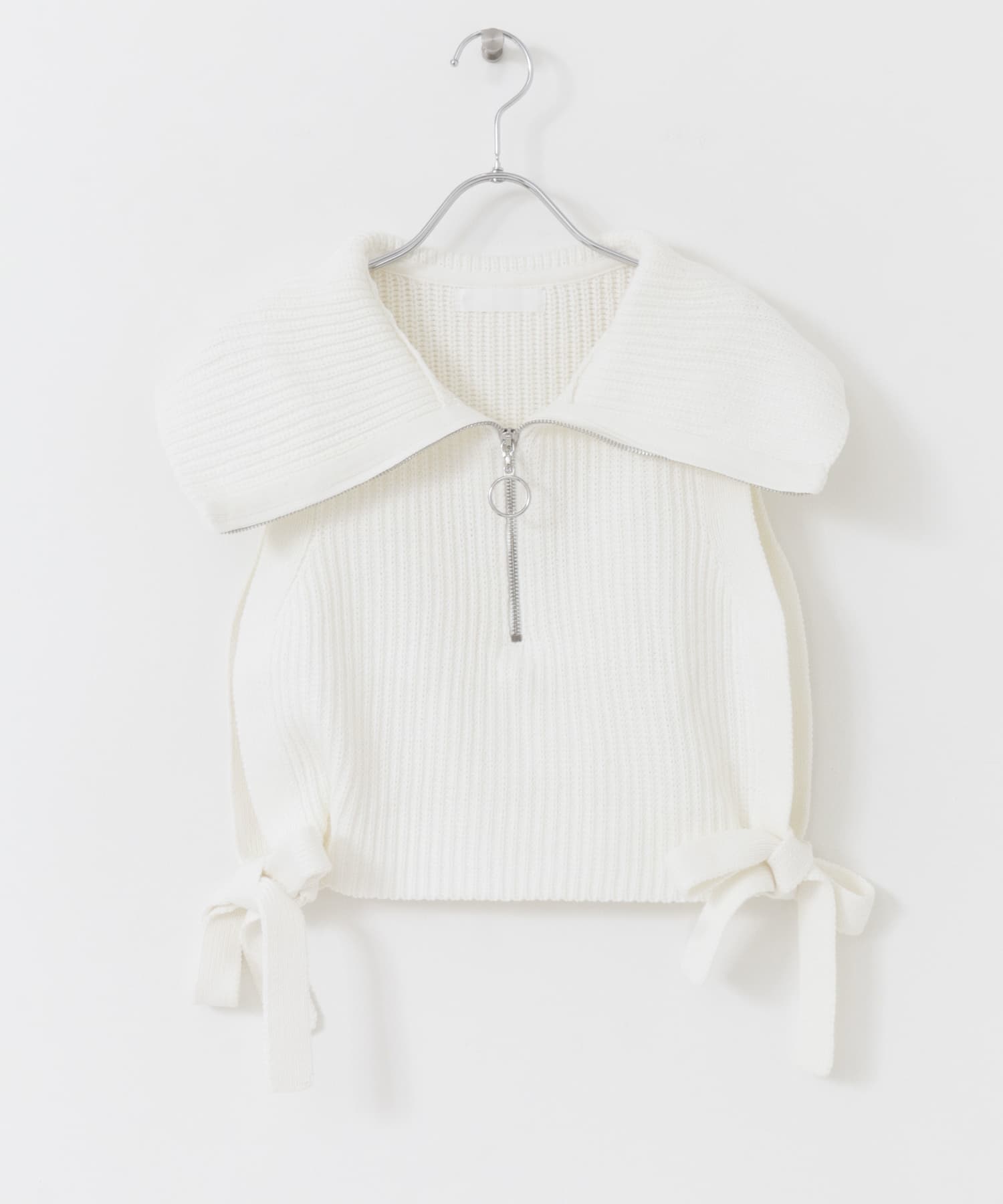 ビッグカラーハーフジップベスト IVORY one