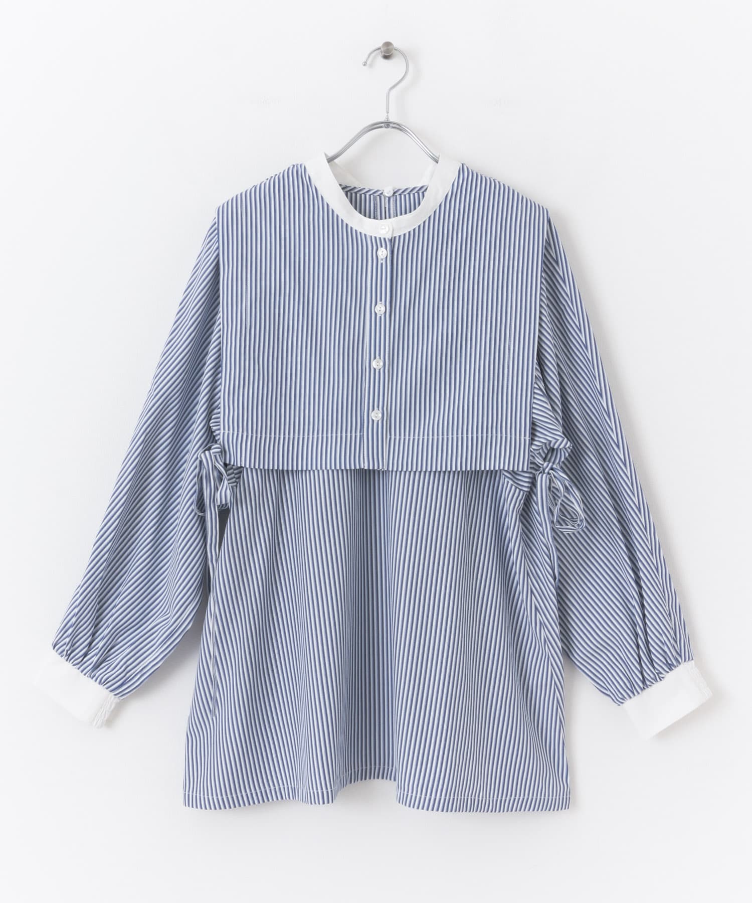 ベストレイヤードシャツ NVY×O.WHT one